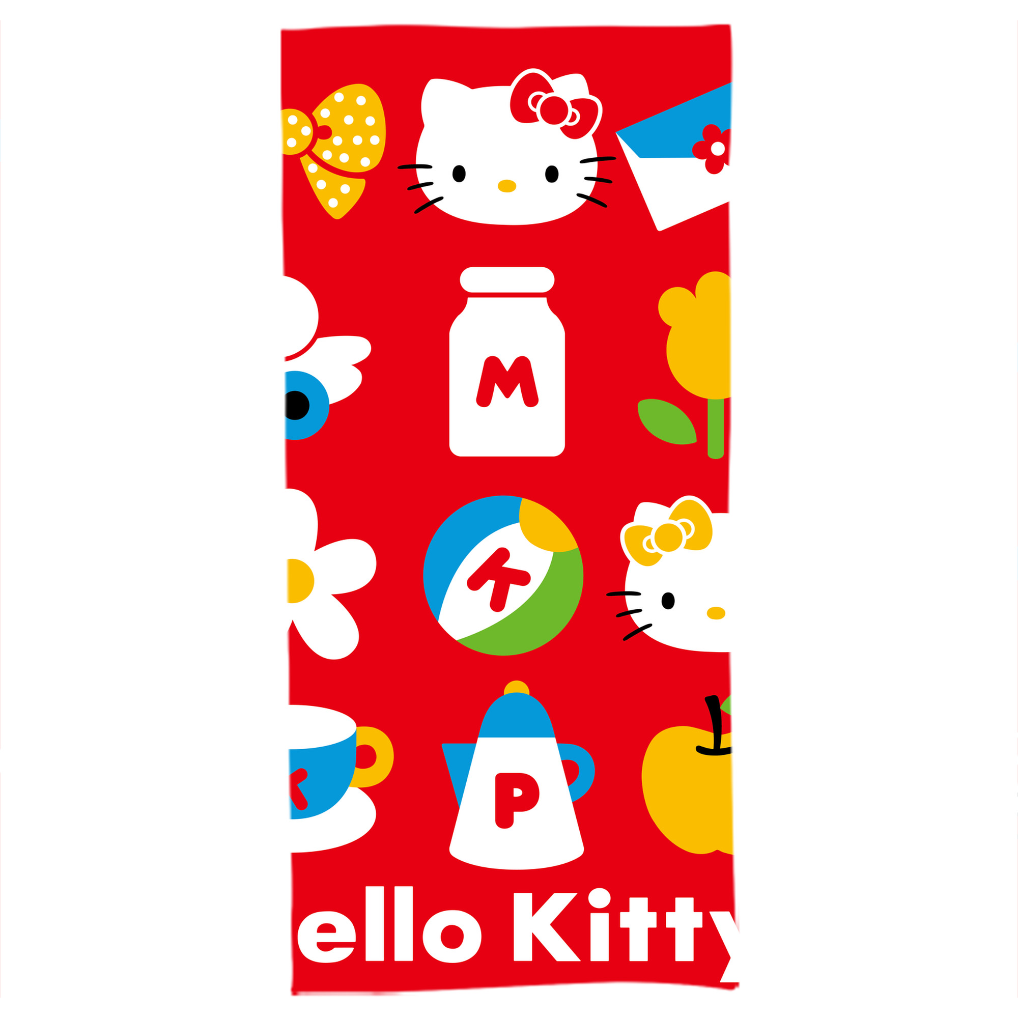 （画像用） Hello Kitty ハローキティ 大判バスタオル 70×140cm 吸水速乾 柔らかい肌触り