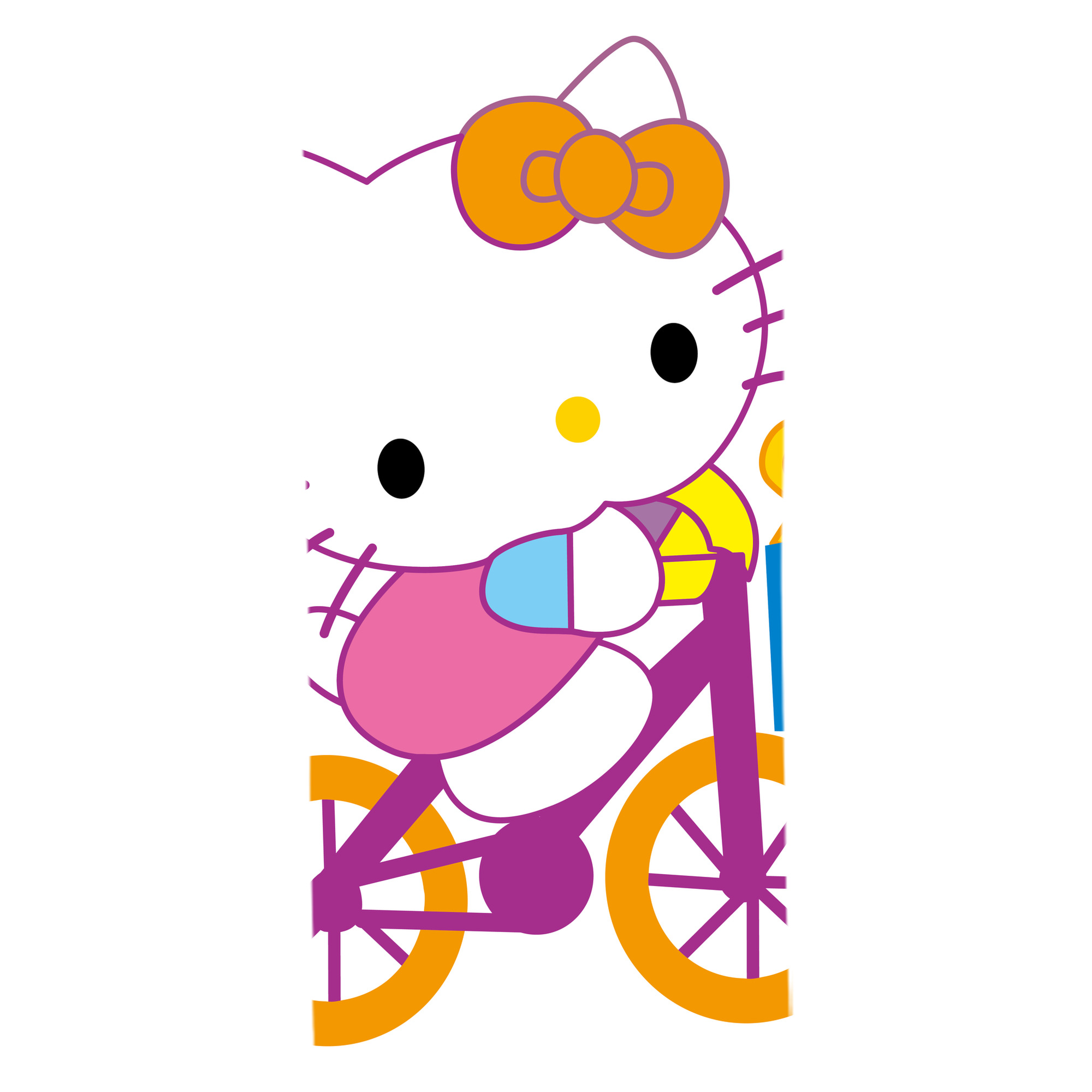（画像用） Hello Kitty ハローキティ 大判バスタオル 70×140cm 吸水速乾 柔らかい肌触り