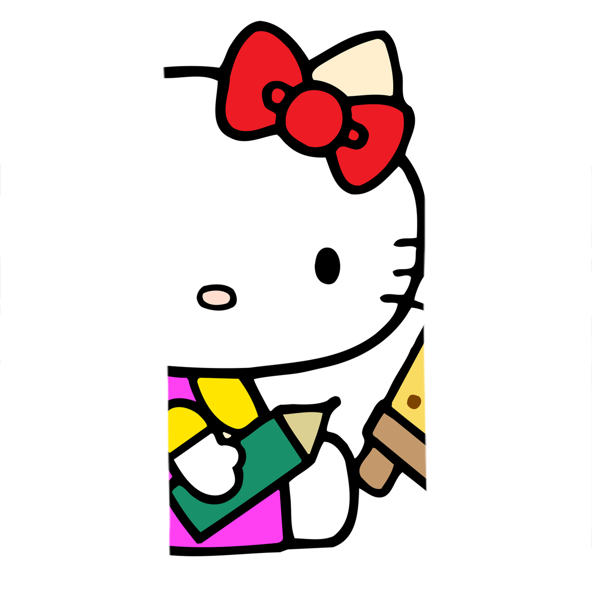 （画像用） Hello Kitty ハローキティ 大判バスタオル 70×140cm 吸水速乾 柔らかい肌触り