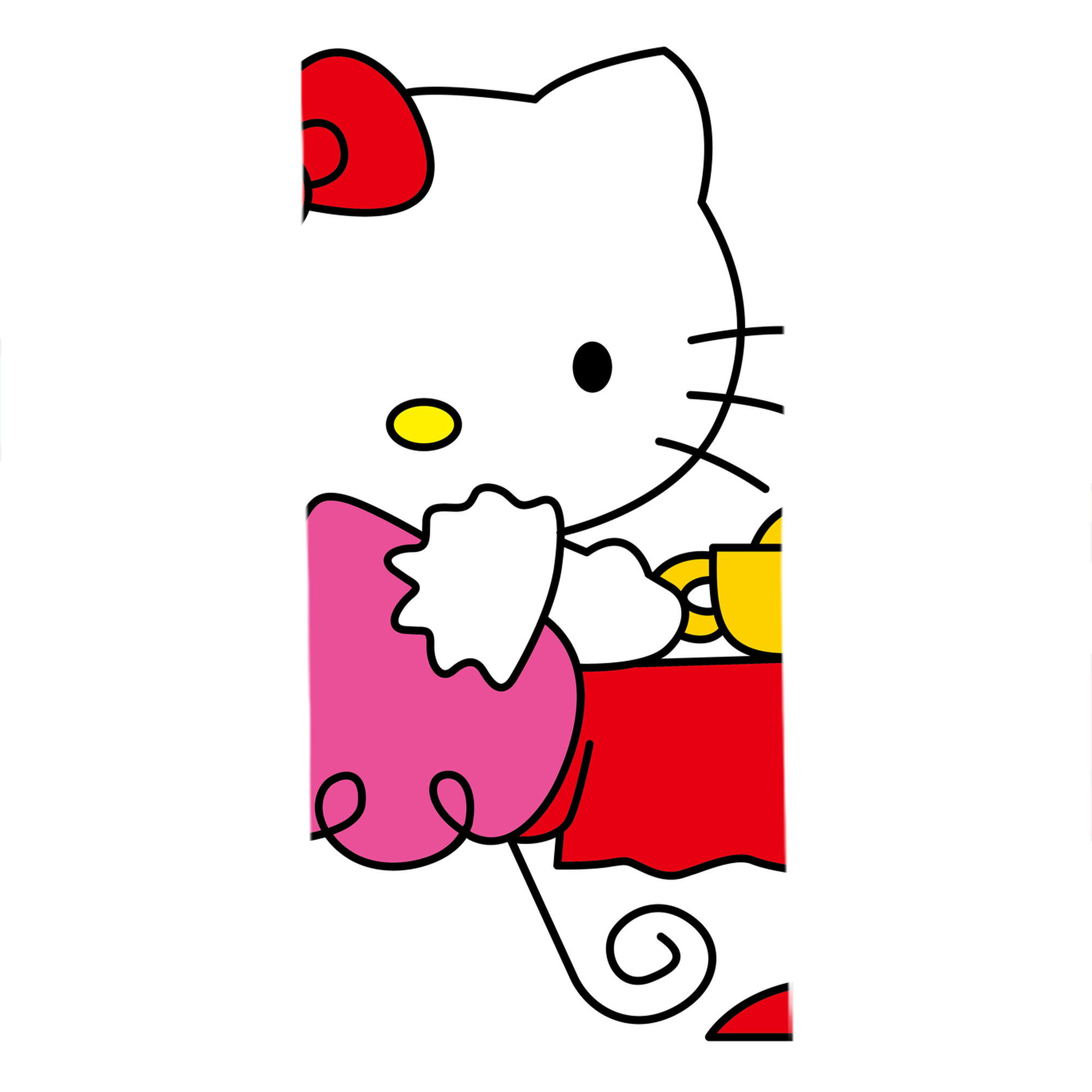 （画像用） Hello Kitty ハローキティ 大判バスタオル 70×140cm 吸水速乾 柔らかい肌触り