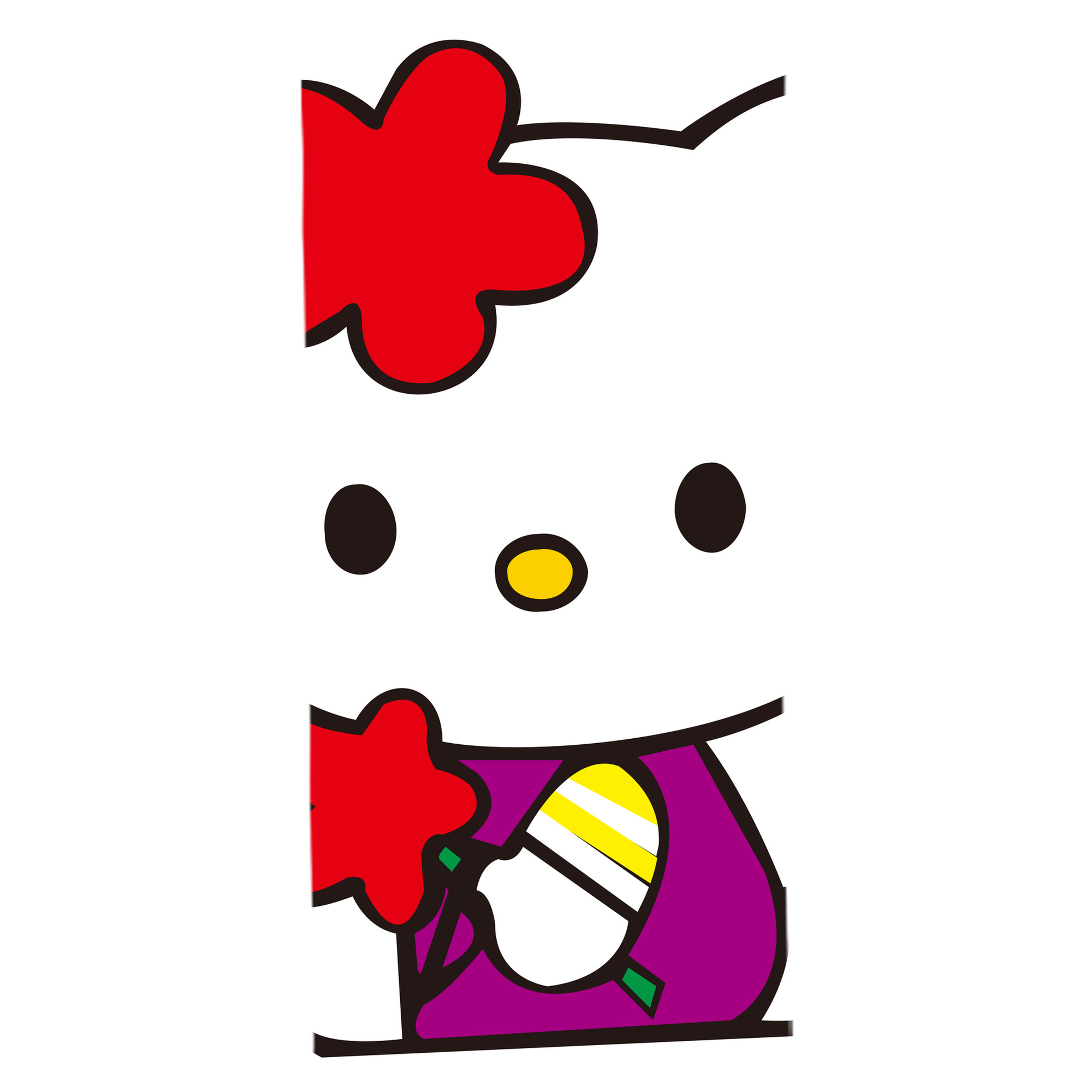 （画像用） Hello Kitty ハローキティ 大判バスタオル 70×140cm 吸水速乾 柔らかい肌触り