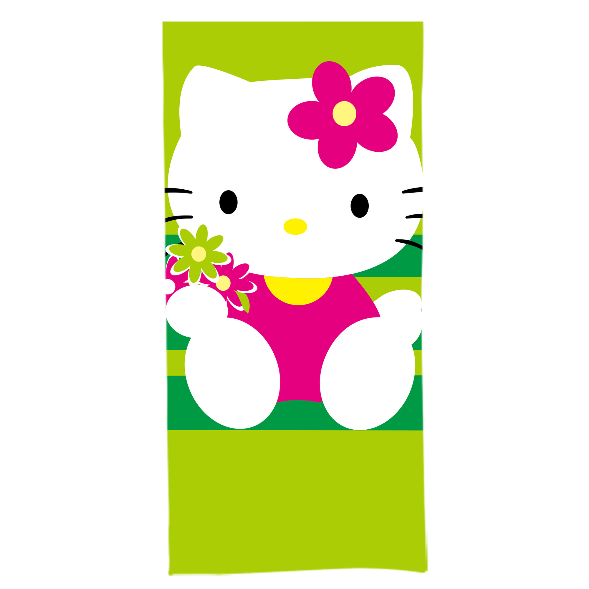 （画像用） Hello Kitty ハローキティ 大判バスタオル 70×140cm 吸水速乾 柔らかい肌触り