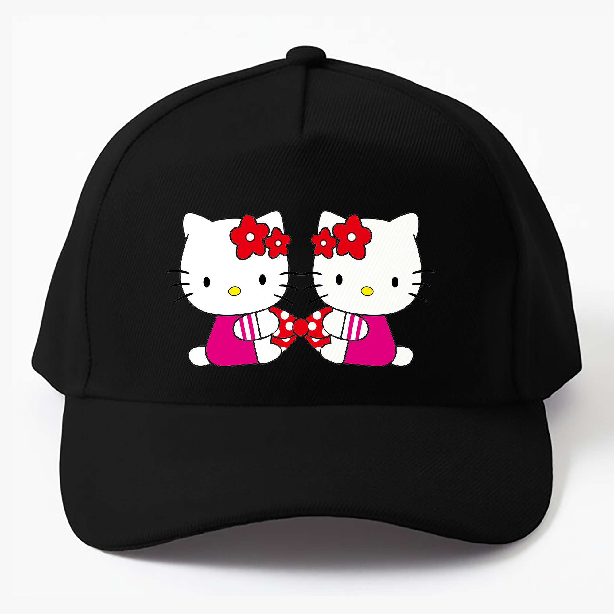 （画像用） Hello Kitty ハローキティ ベースボールキャップ 綿100％ 男女兼用 帽子 スポーツ