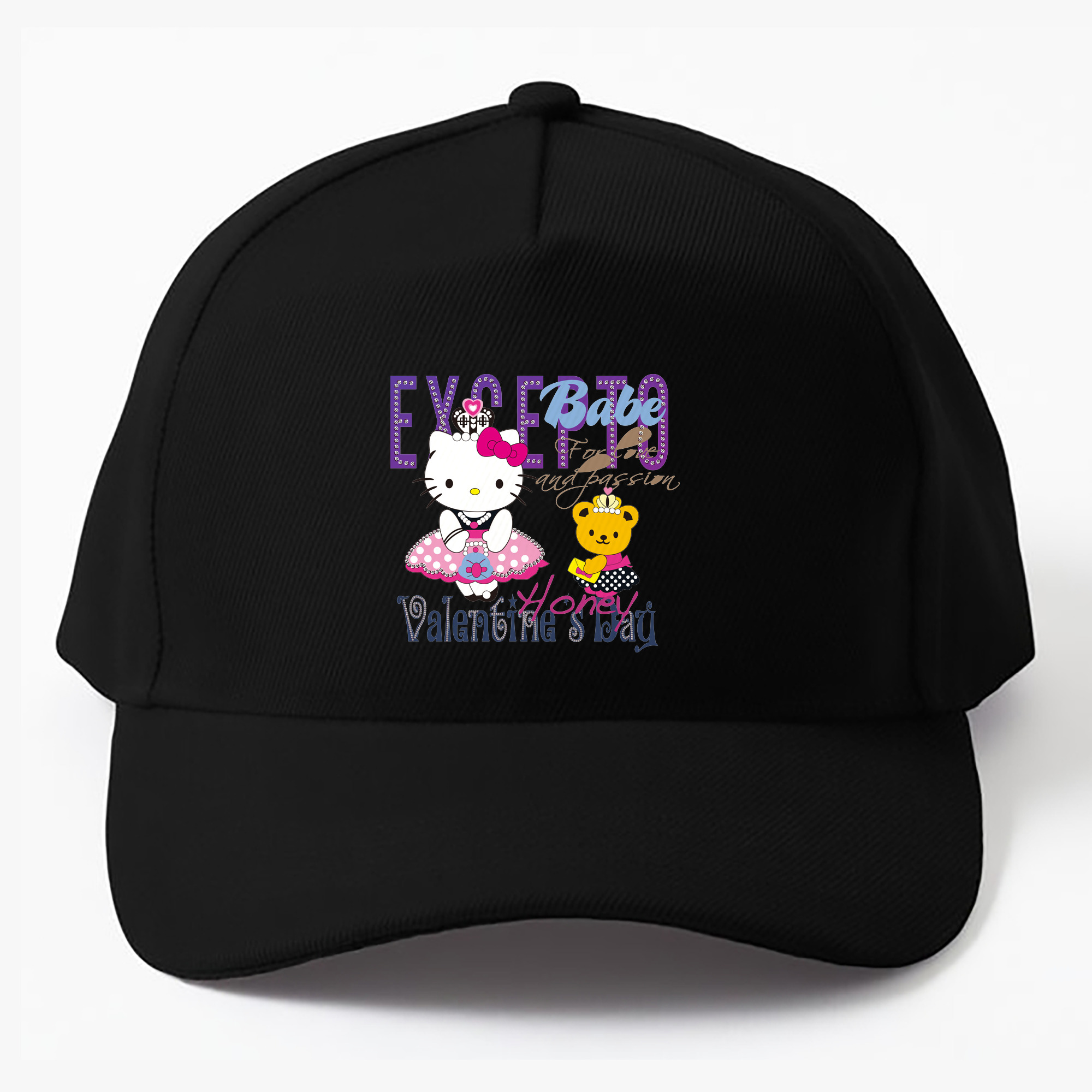 （画像用） Hello Kitty ハローキティ ベースボールキャップ 綿100％ 男女兼用 帽子 スポーツ