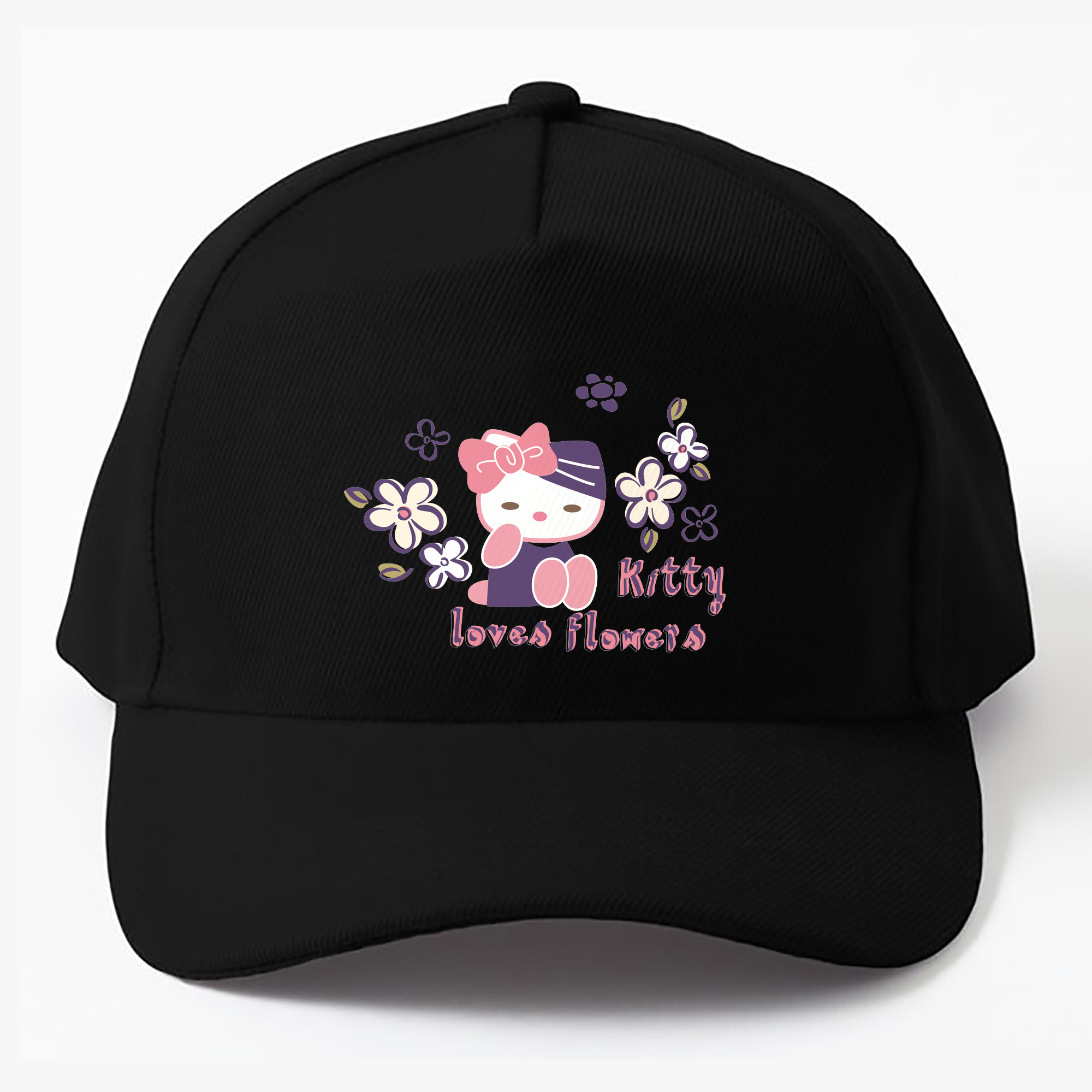 （画像用） Hello Kitty ハローキティ ベースボールキャップ 綿100％ 男女兼用 帽子 スポーツ
