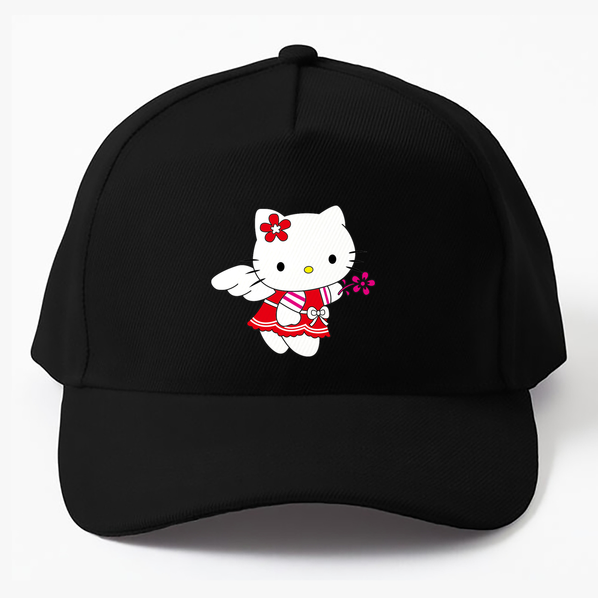（画像用） Hello Kitty ハローキティ ベースボールキャップ 綿100％ 男女兼用 帽子 スポーツ