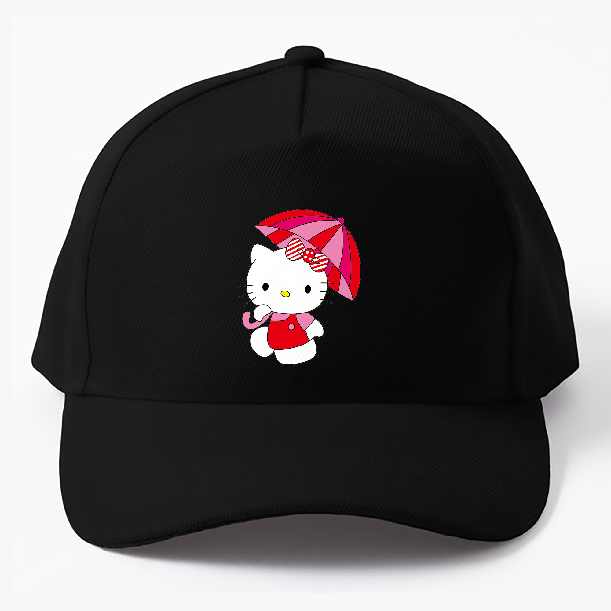 （画像用） Hello Kitty ハローキティ ベースボールキャップ 綿100％ 男女兼用 帽子 スポーツ
