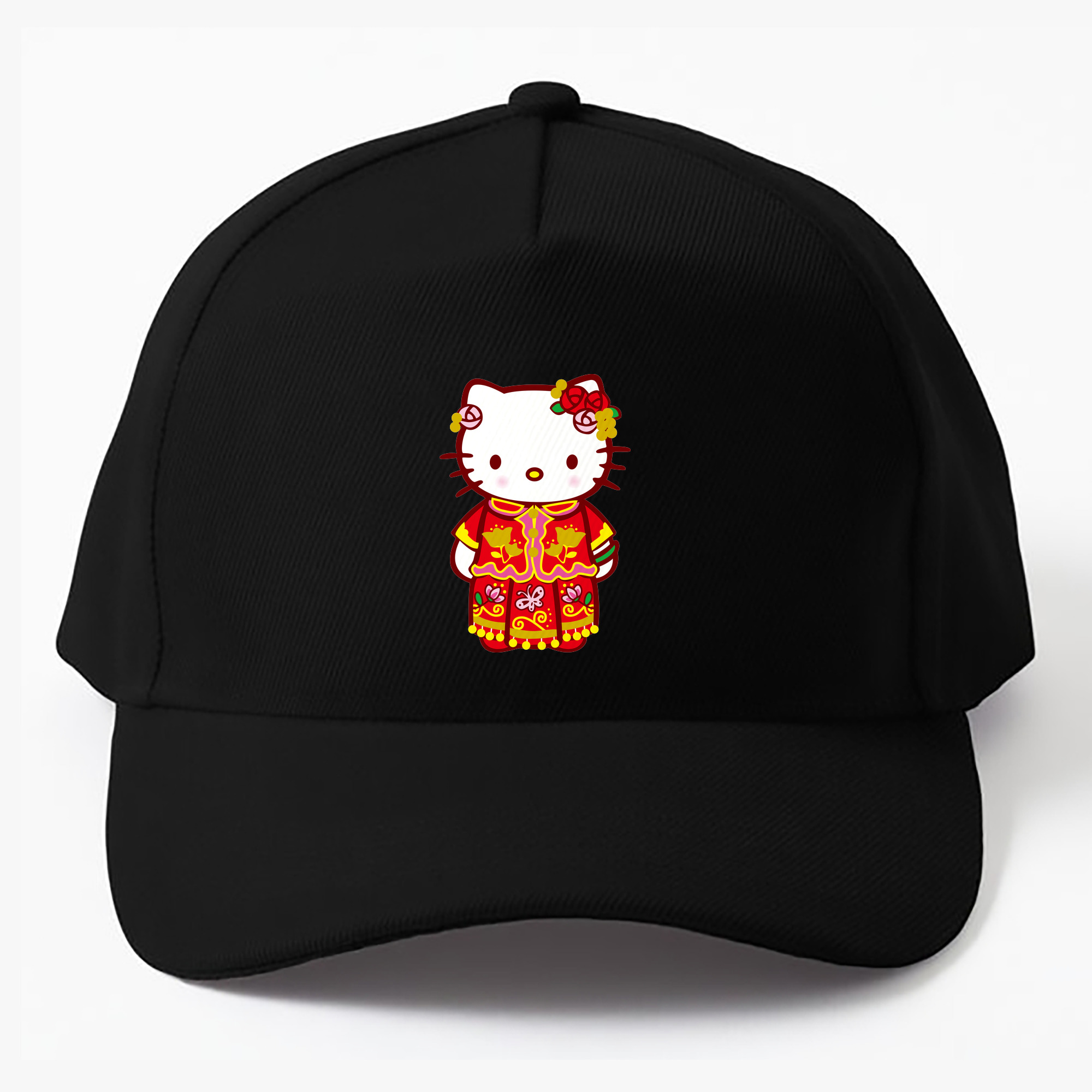 （画像用） Hello Kitty ハローキティ ベースボールキャップ 綿100％ 男女兼用 帽子 スポーツ