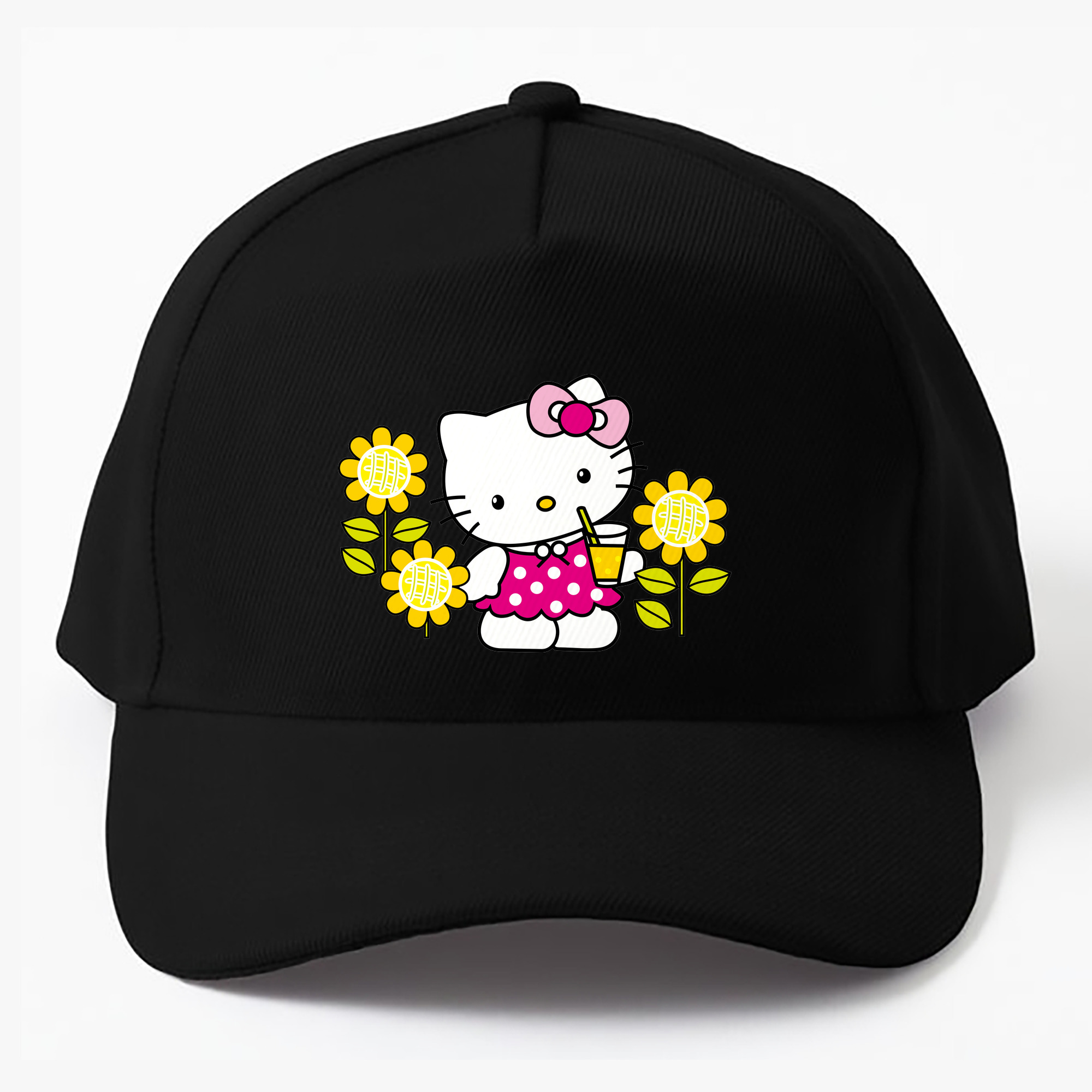 （画像用） Hello Kitty ハローキティ ベースボールキャップ 綿100％ 男女兼用 帽子 スポーツ