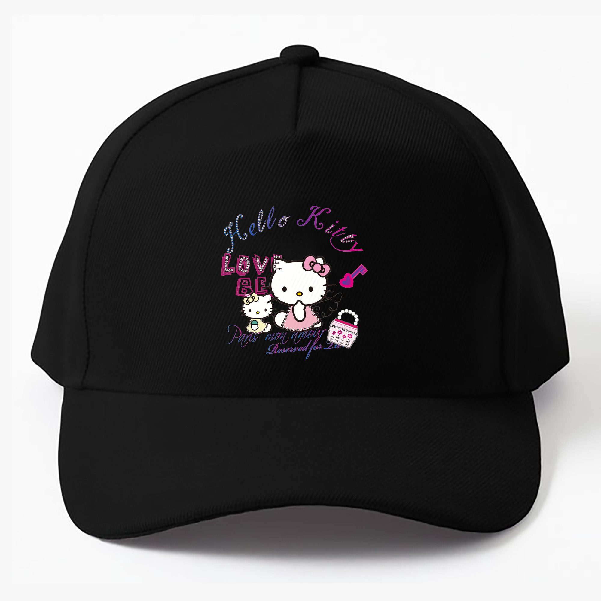 （画像用） Hello Kitty ハローキティ ベースボールキャップ 綿100％ 男女兼用 帽子 スポーツ