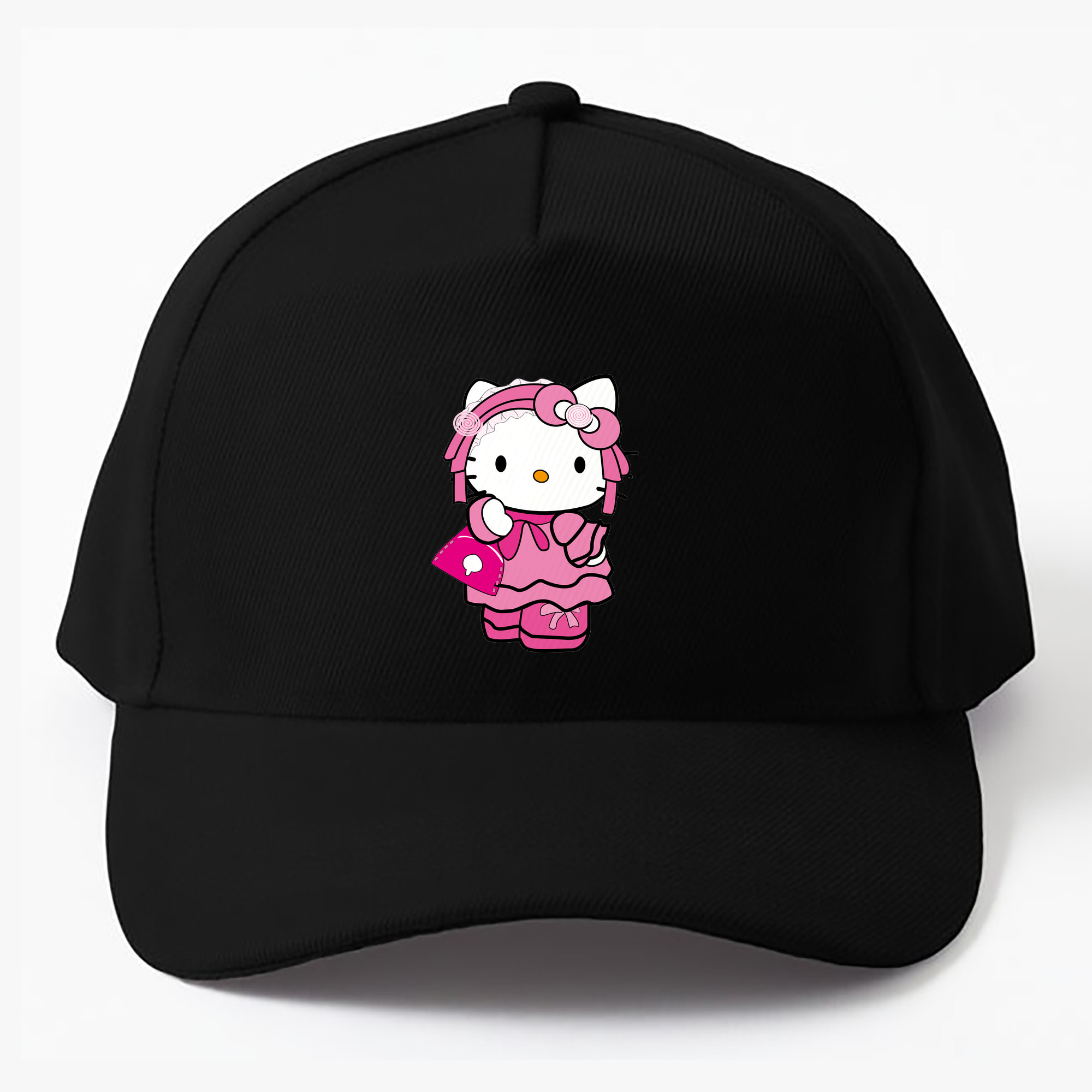 （画像用） Hello Kitty ハローキティ ベースボールキャップ 綿100％ 男女兼用 帽子 スポーツ