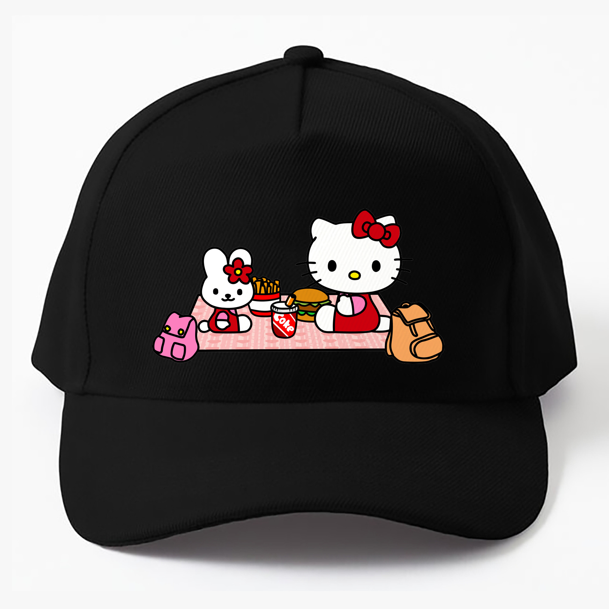 （画像用） Hello Kitty ハローキティ ベースボールキャップ 綿100％ 男女兼用 帽子 スポーツ