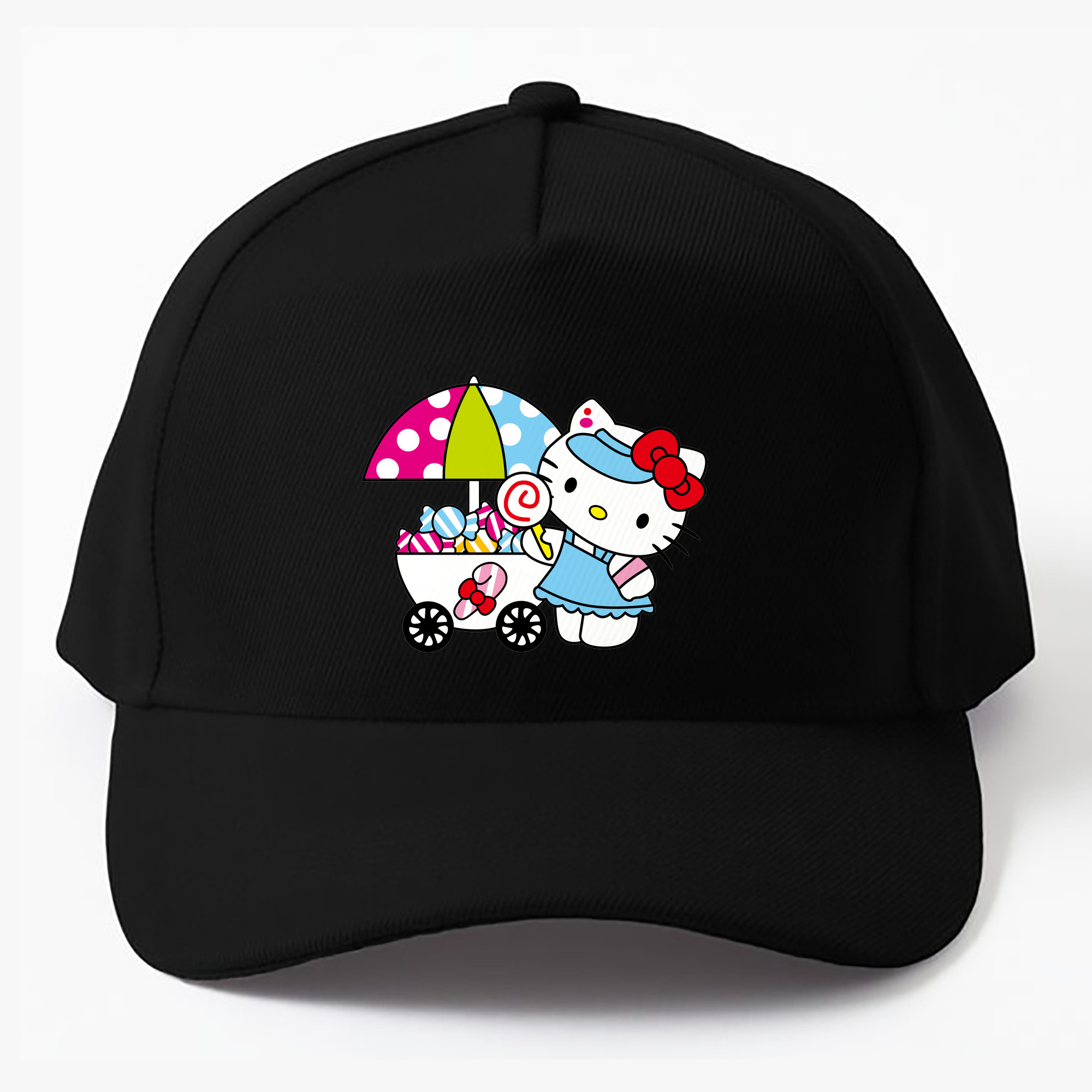 （画像用） Hello Kitty ハローキティ ベースボールキャップ 綿100％ 男女兼用 帽子 スポーツ