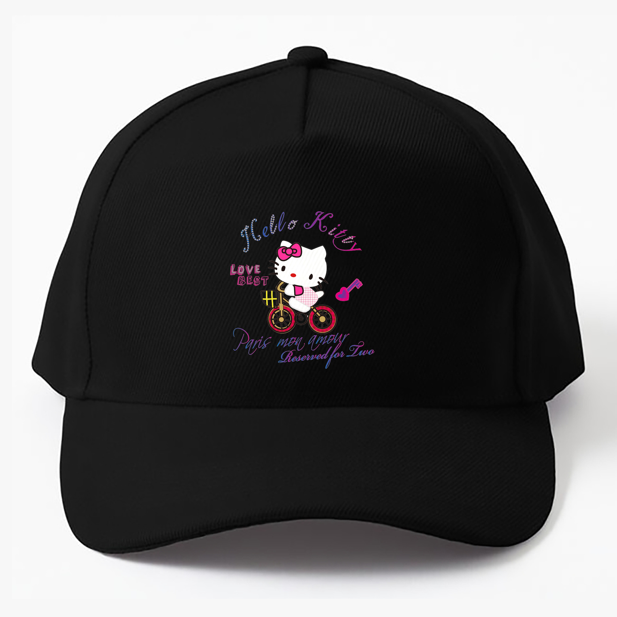 （画像用） Hello Kitty ハローキティ ベースボールキャップ 綿100％ 男女兼用 帽子 スポーツ