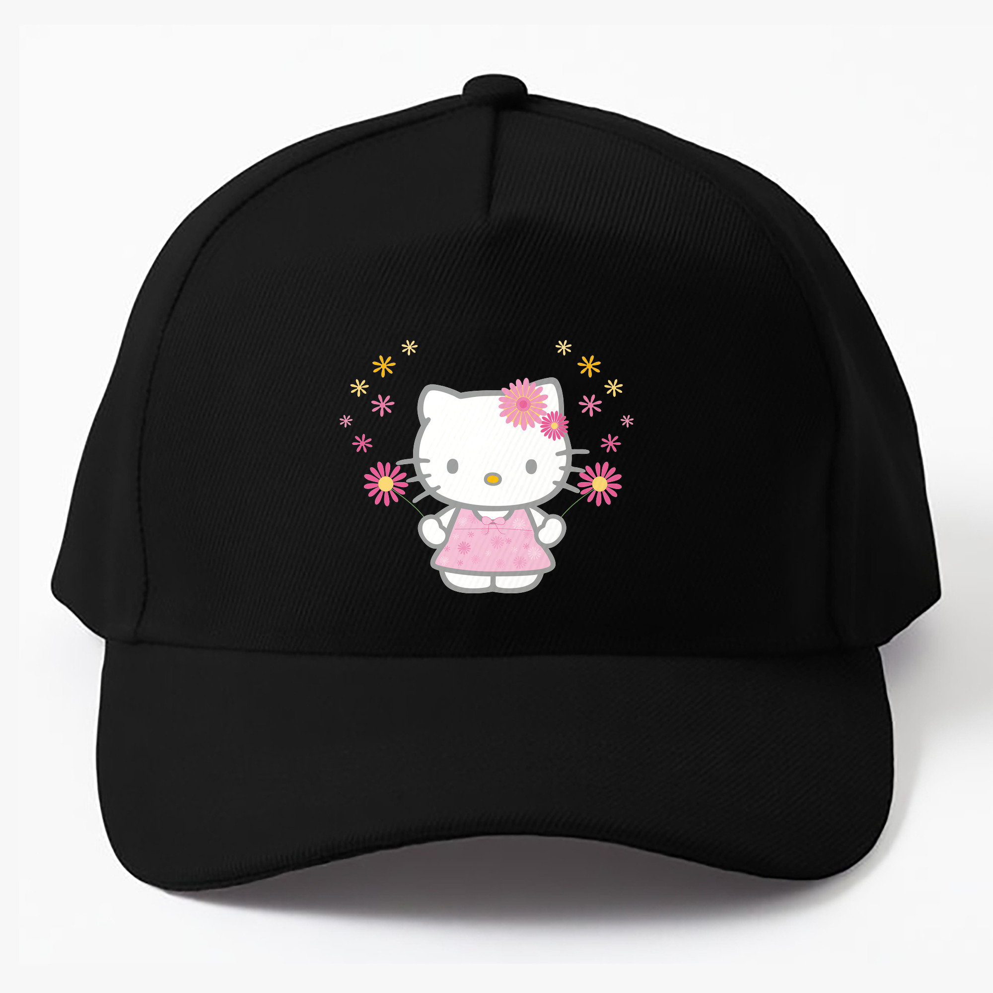 （画像用） Hello Kitty ハローキティ ベースボールキャップ 綿100％ 男女兼用 帽子 スポーツ