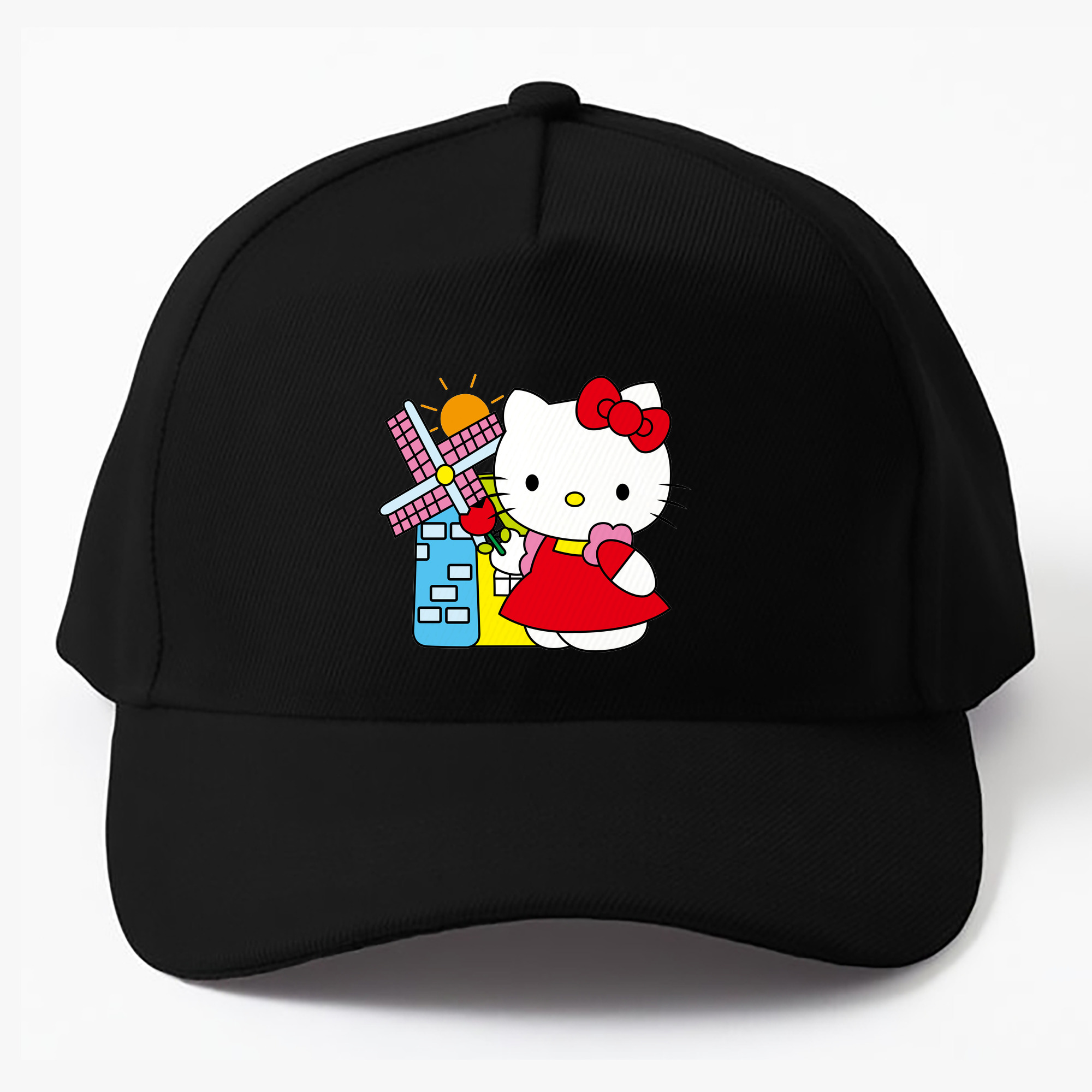 （画像用） Hello Kitty ハローキティ ベースボールキャップ 綿100％ 男女兼用 帽子 スポーツ