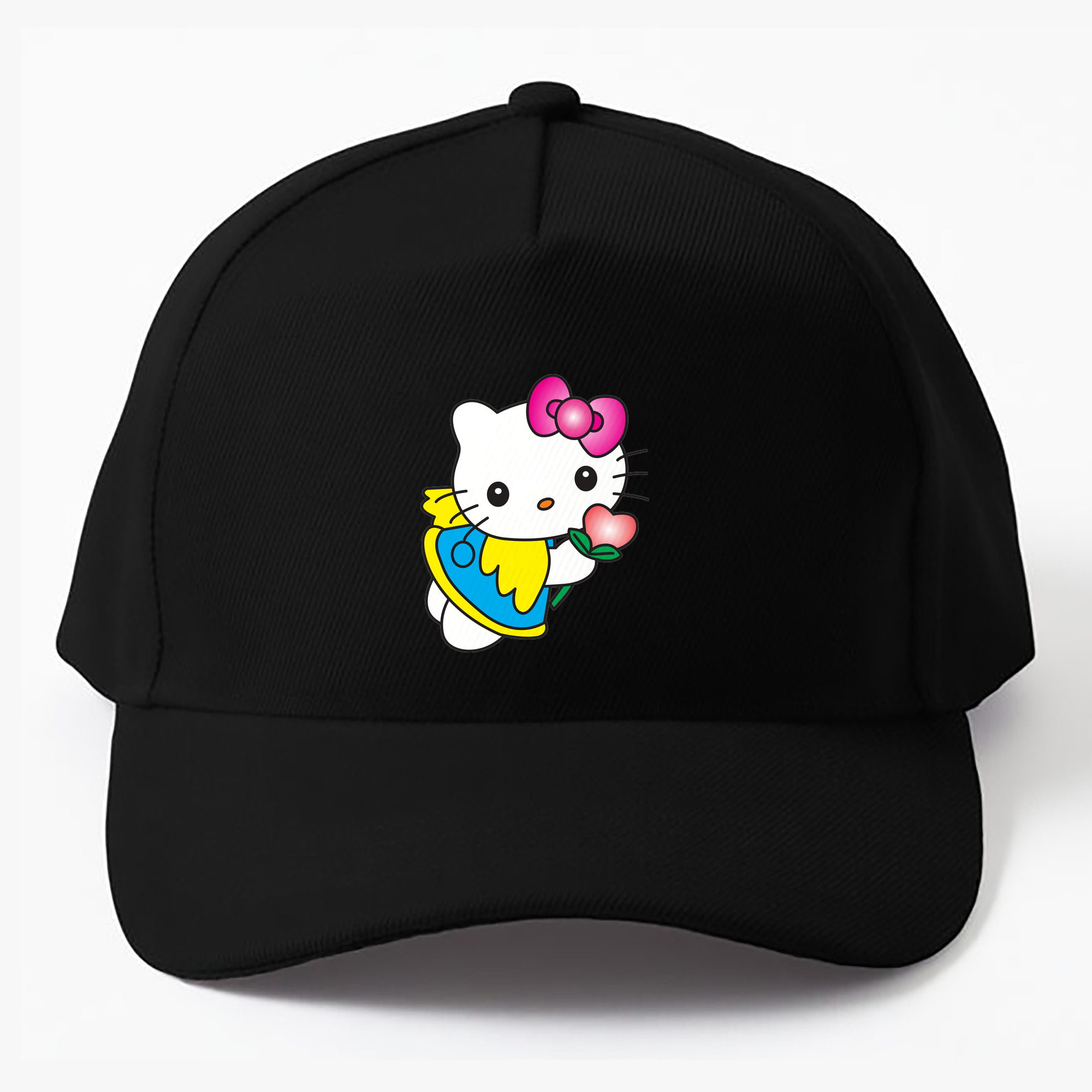 （画像用） Hello Kitty ハローキティ ベースボールキャップ 綿100％ 男女兼用 帽子 スポーツ