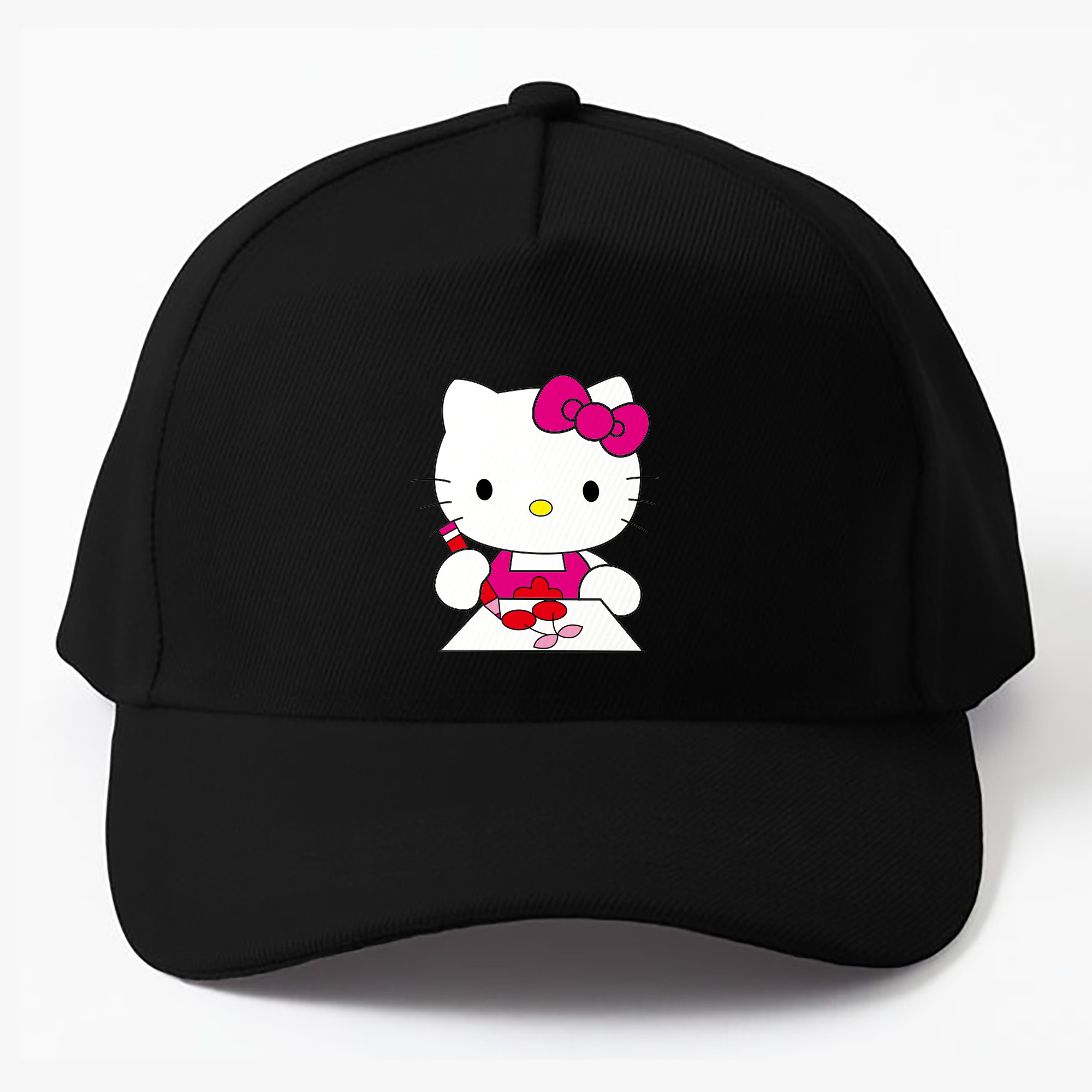 （画像用） Hello Kitty ハローキティ ベースボールキャップ 綿100％ 男女兼用 帽子 スポーツ