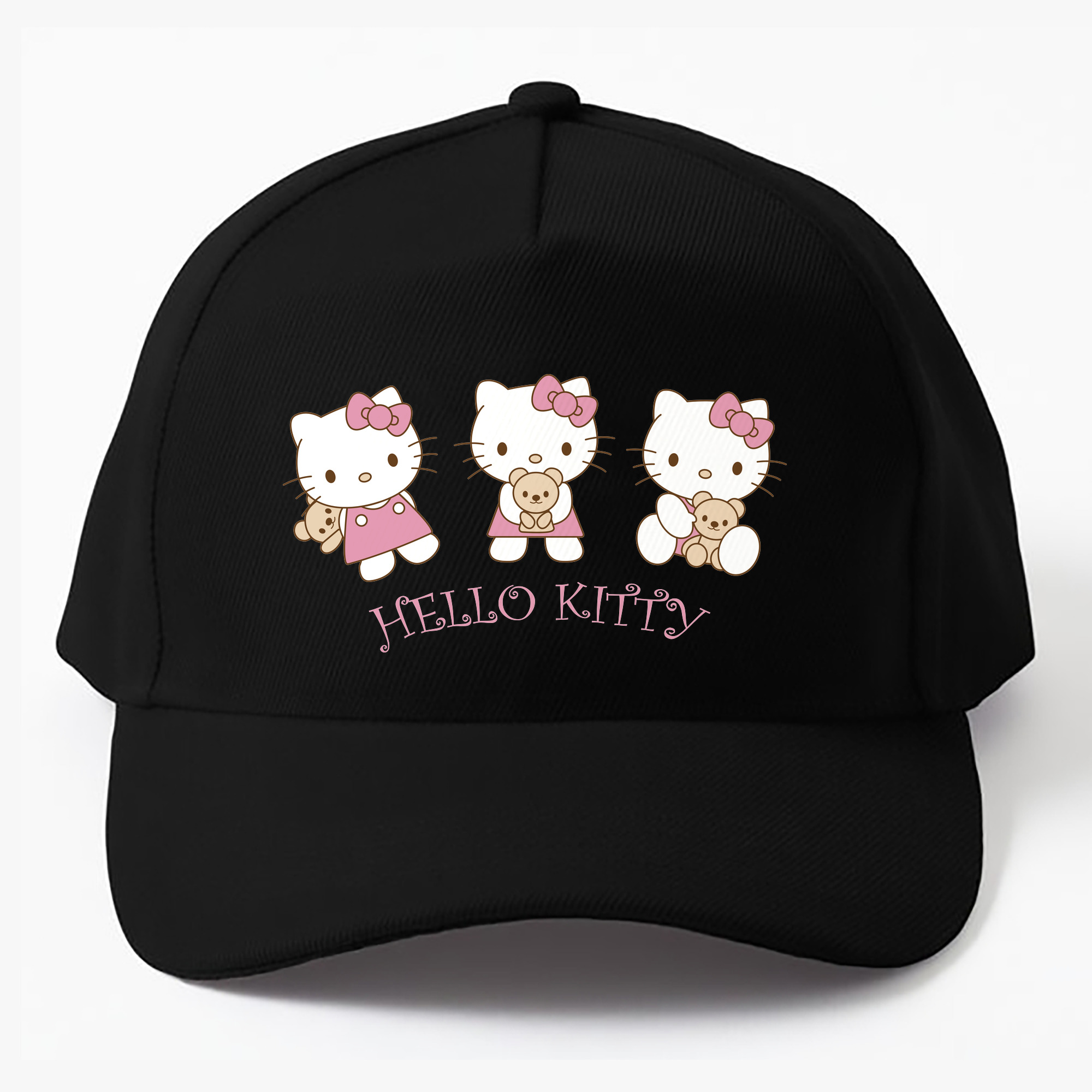 （画像用） Hello Kitty ハローキティ ベースボールキャップ 綿100％ 男女兼用 帽子 スポーツ