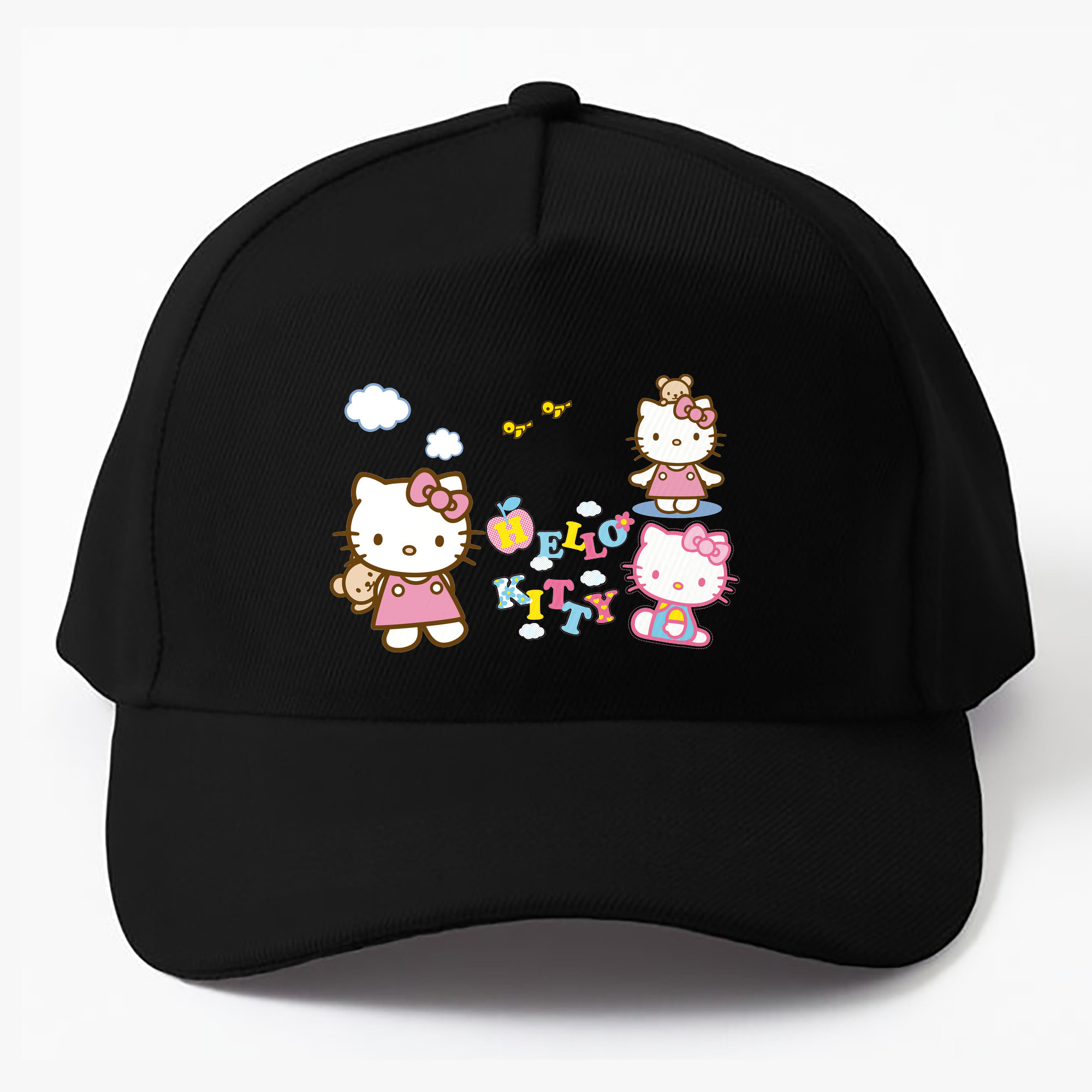 （画像用） Hello Kitty ハローキティ ベースボールキャップ 綿100％ 男女兼用 帽子 スポーツ