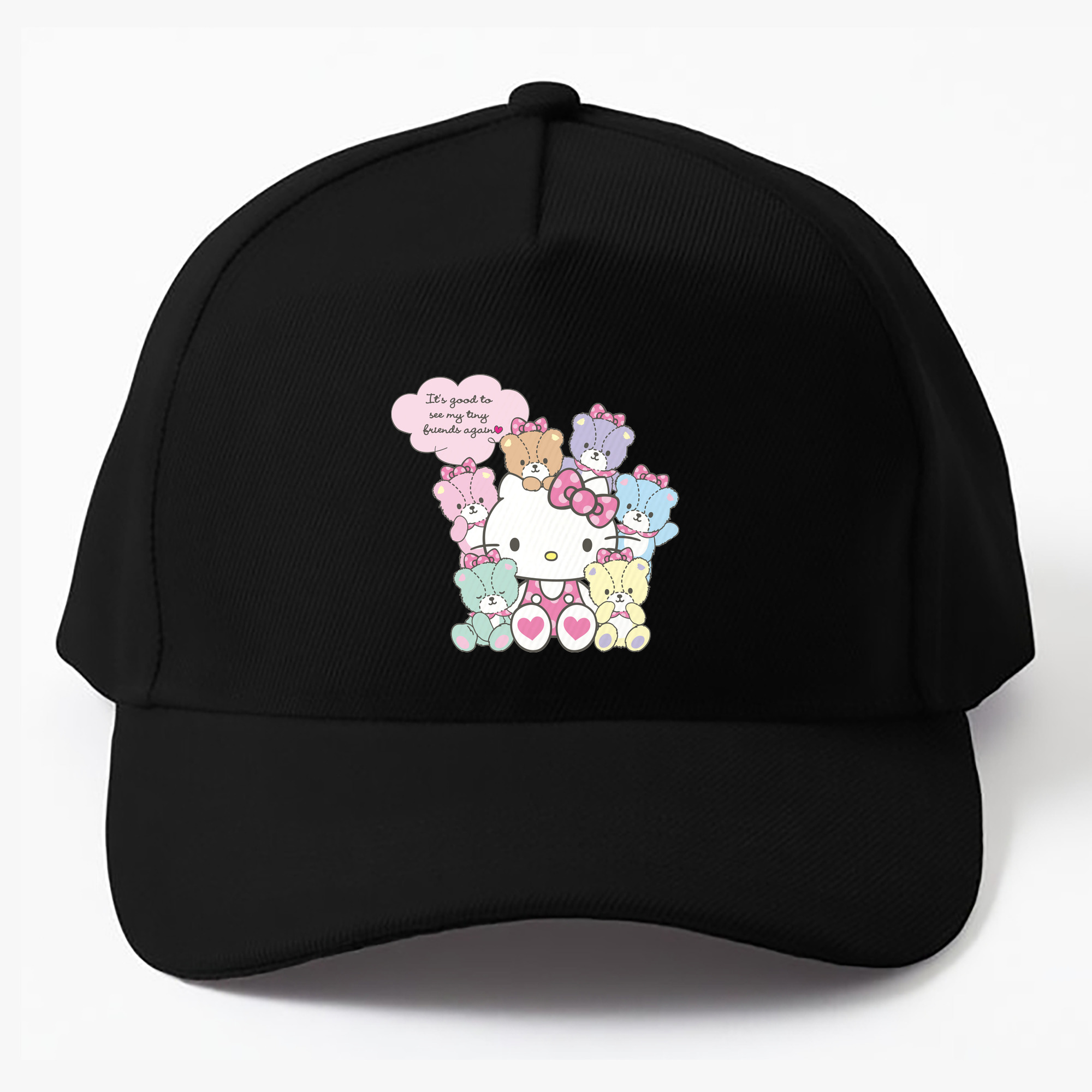 （画像用） Hello Kitty ハローキティ ベースボールキャップ 綿100％ 男女兼用 帽子 スポーツ
