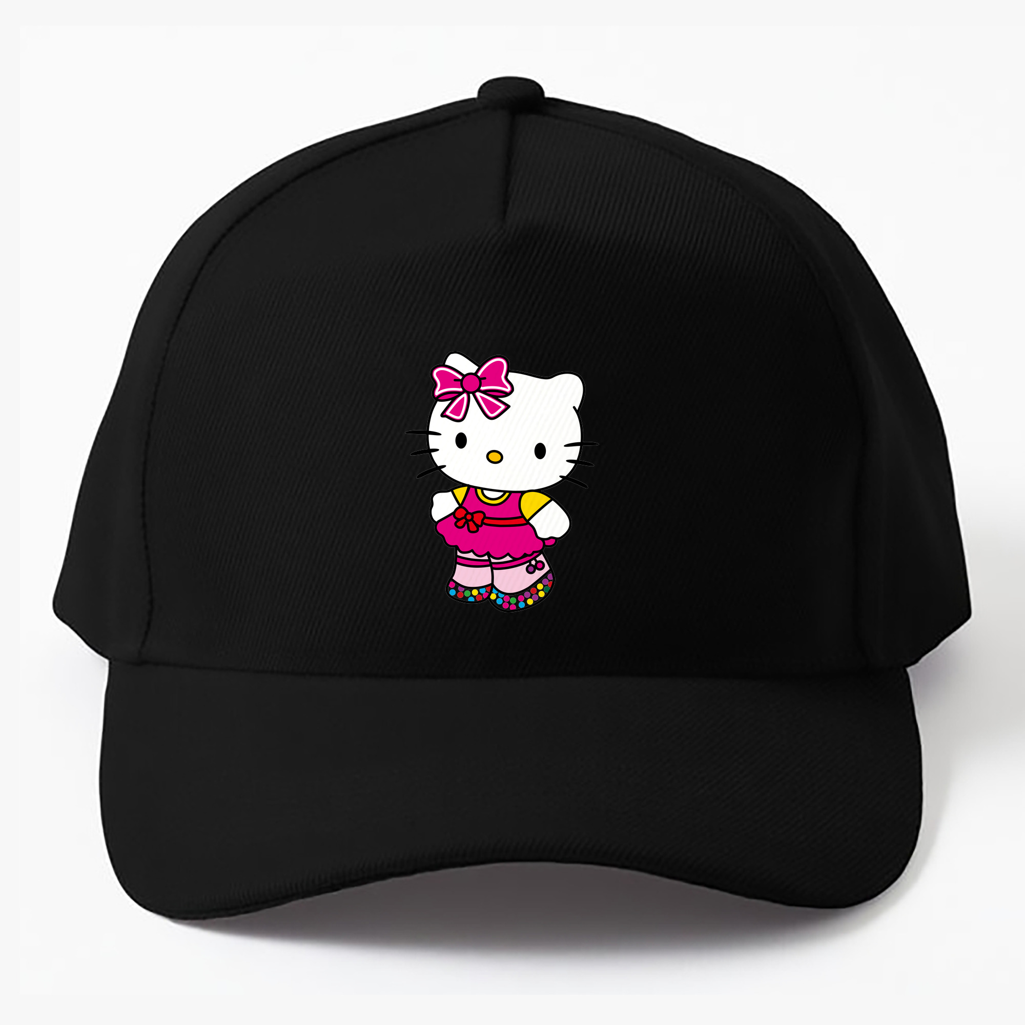 （画像用） Hello Kitty ハローキティ ベースボールキャップ 綿100％ 男女兼用 帽子 スポーツ