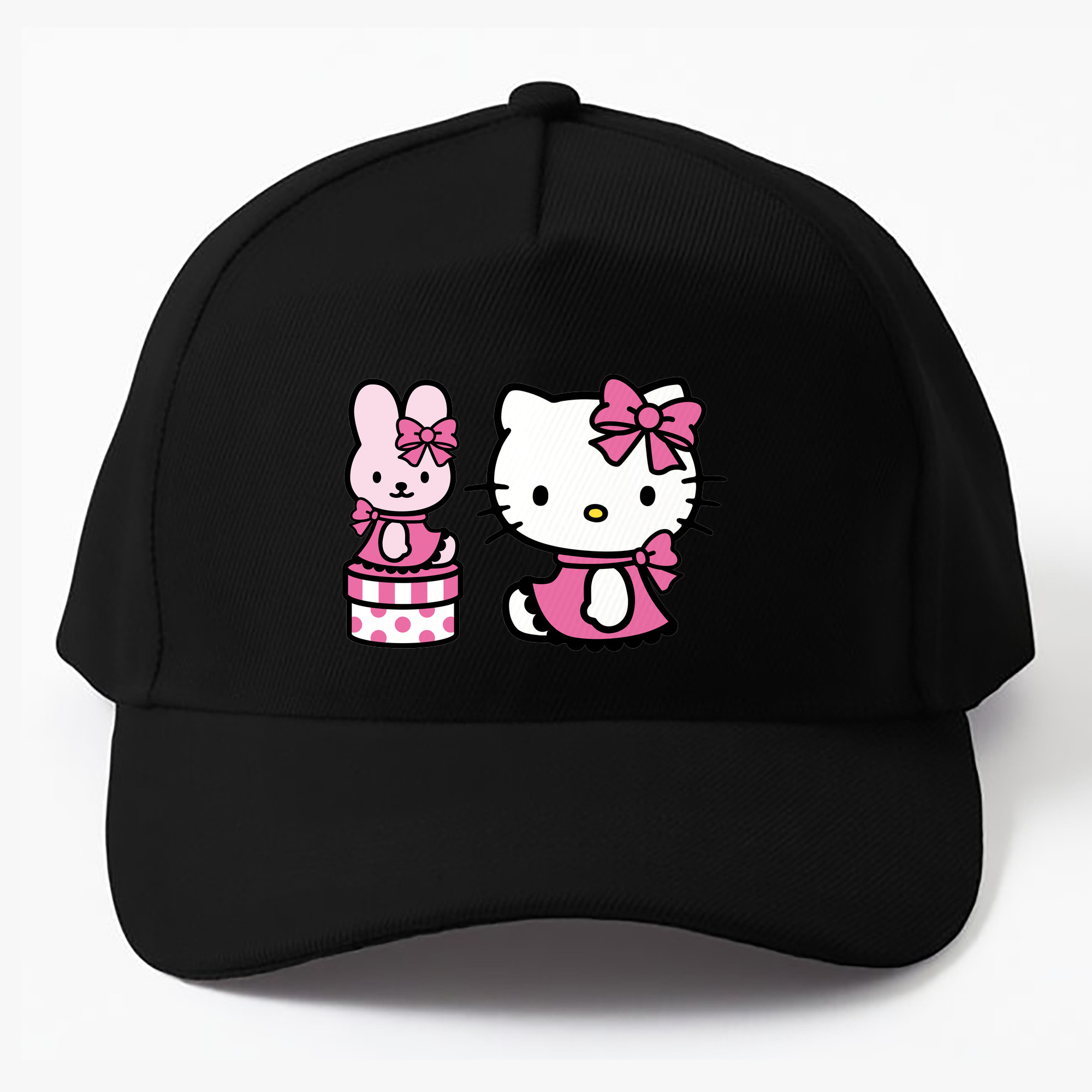（画像用） Hello Kitty ハローキティ ベースボールキャップ 綿100％ 男女兼用 帽子 スポーツ