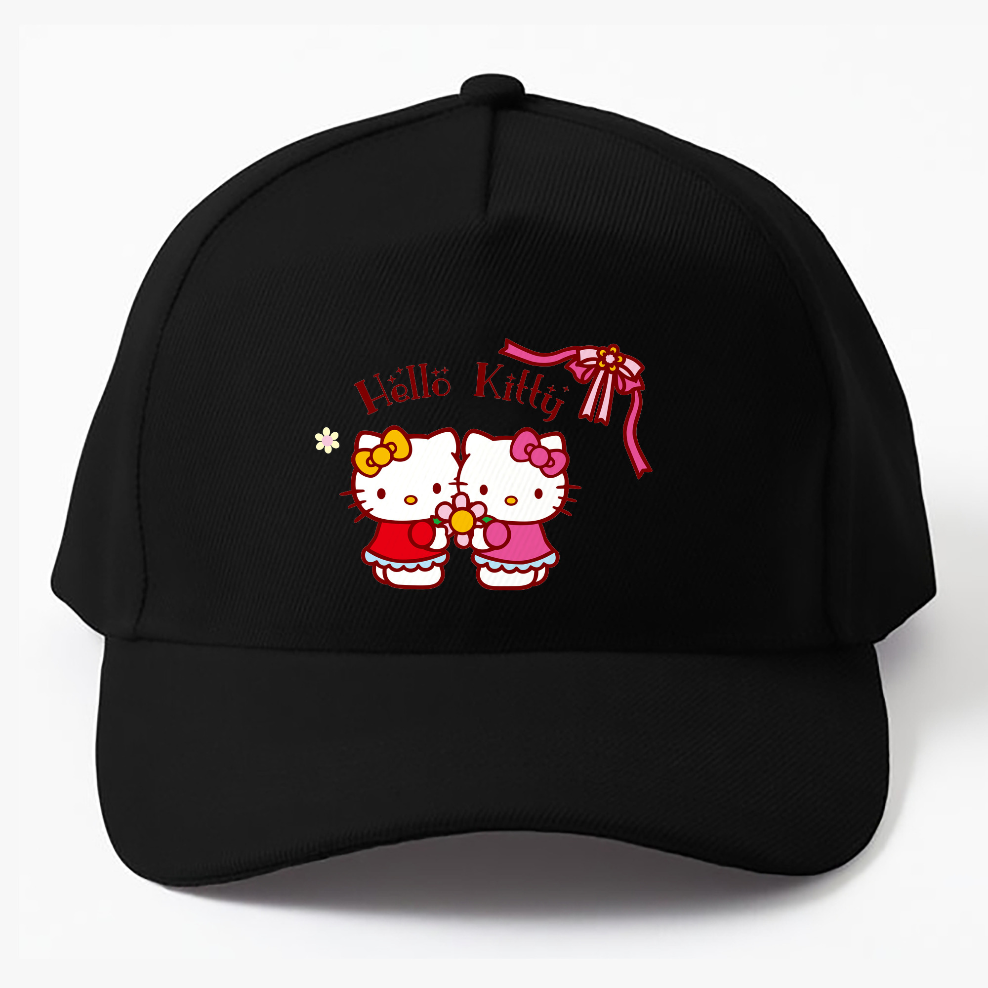 （画像用） Hello Kitty ハローキティ ベースボールキャップ 綿100％ 男女兼用 帽子 スポーツ