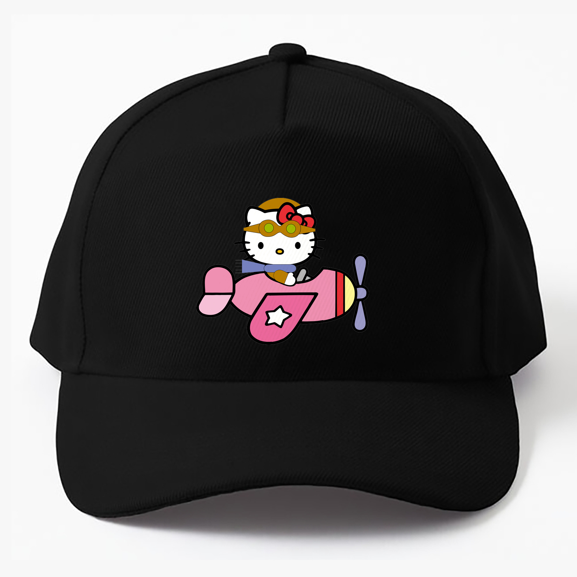 （画像用） Hello Kitty ハローキティ ベースボールキャップ 綿100％ 男女兼用 帽子 スポーツ