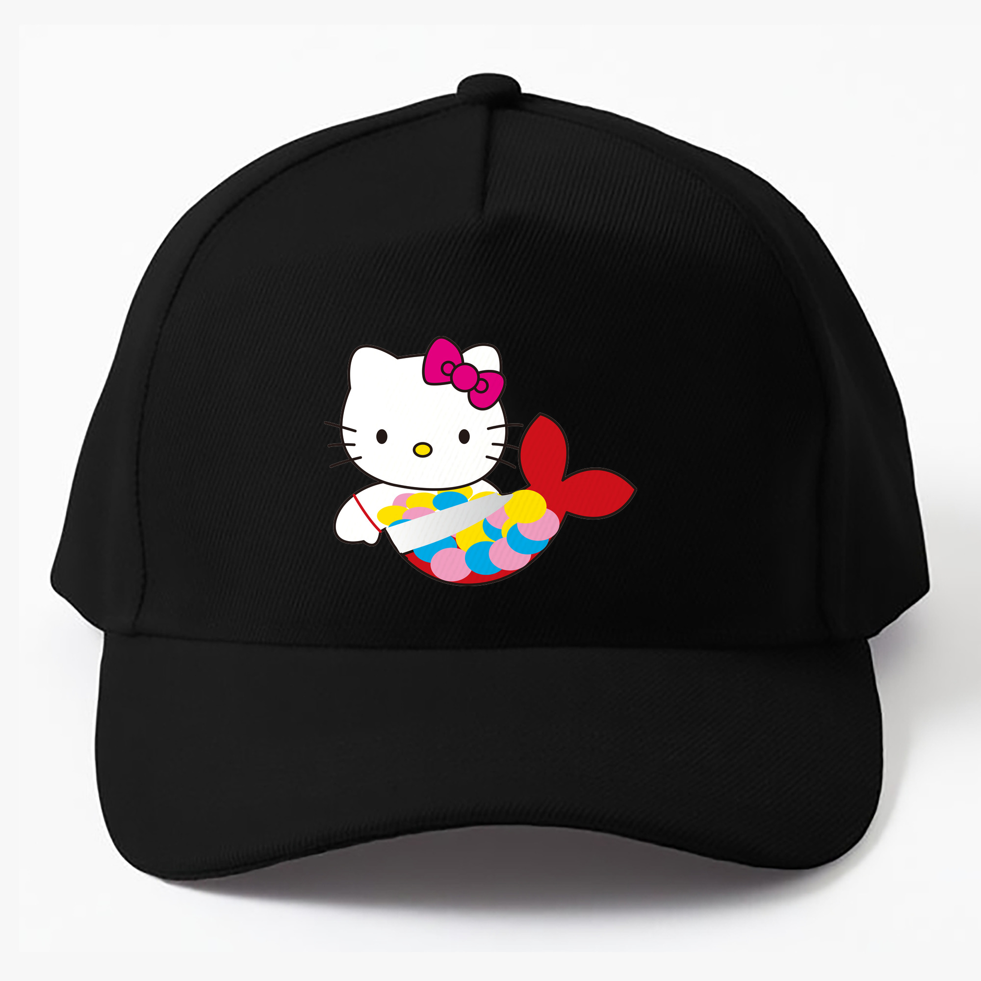 （画像用） Hello Kitty ハローキティ ベースボールキャップ 綿100％ 男女兼用 帽子 スポーツ