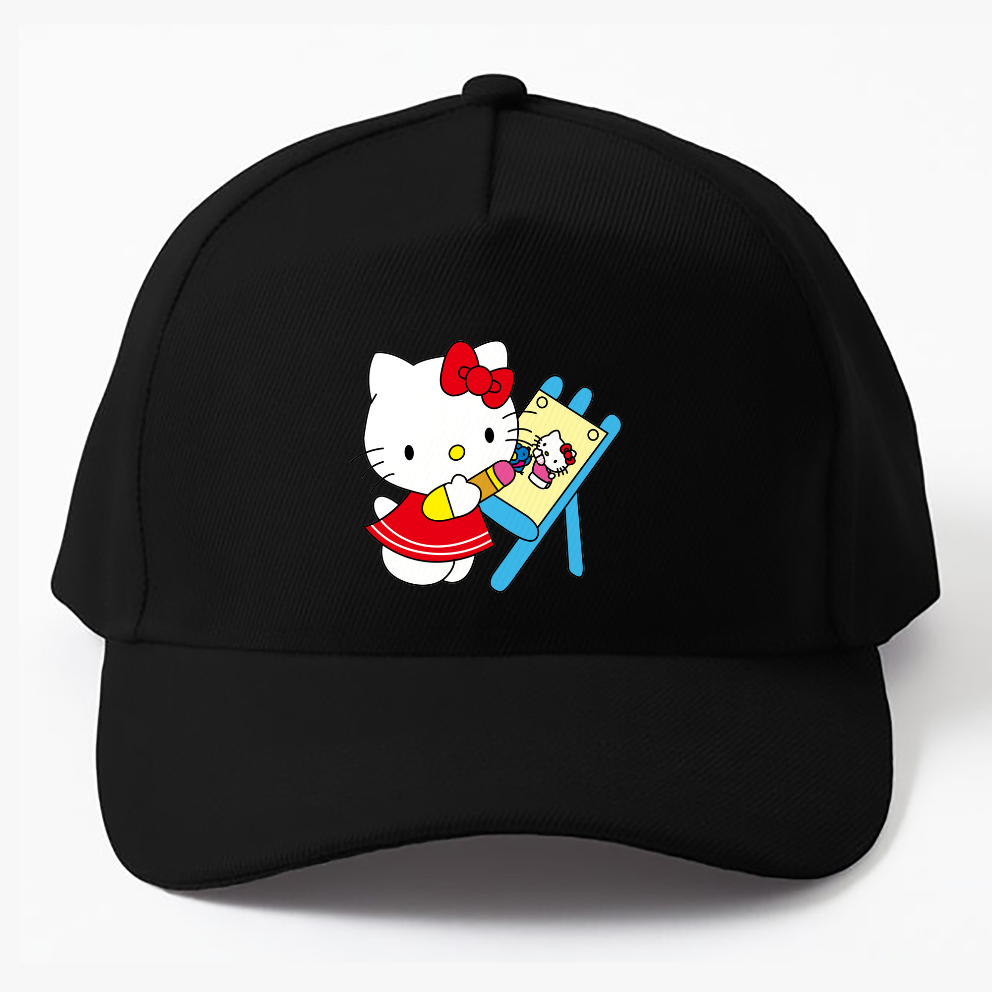 （画像用） Hello Kitty ハローキティ ベースボールキャップ 綿100％ 男女兼用 帽子 スポーツ