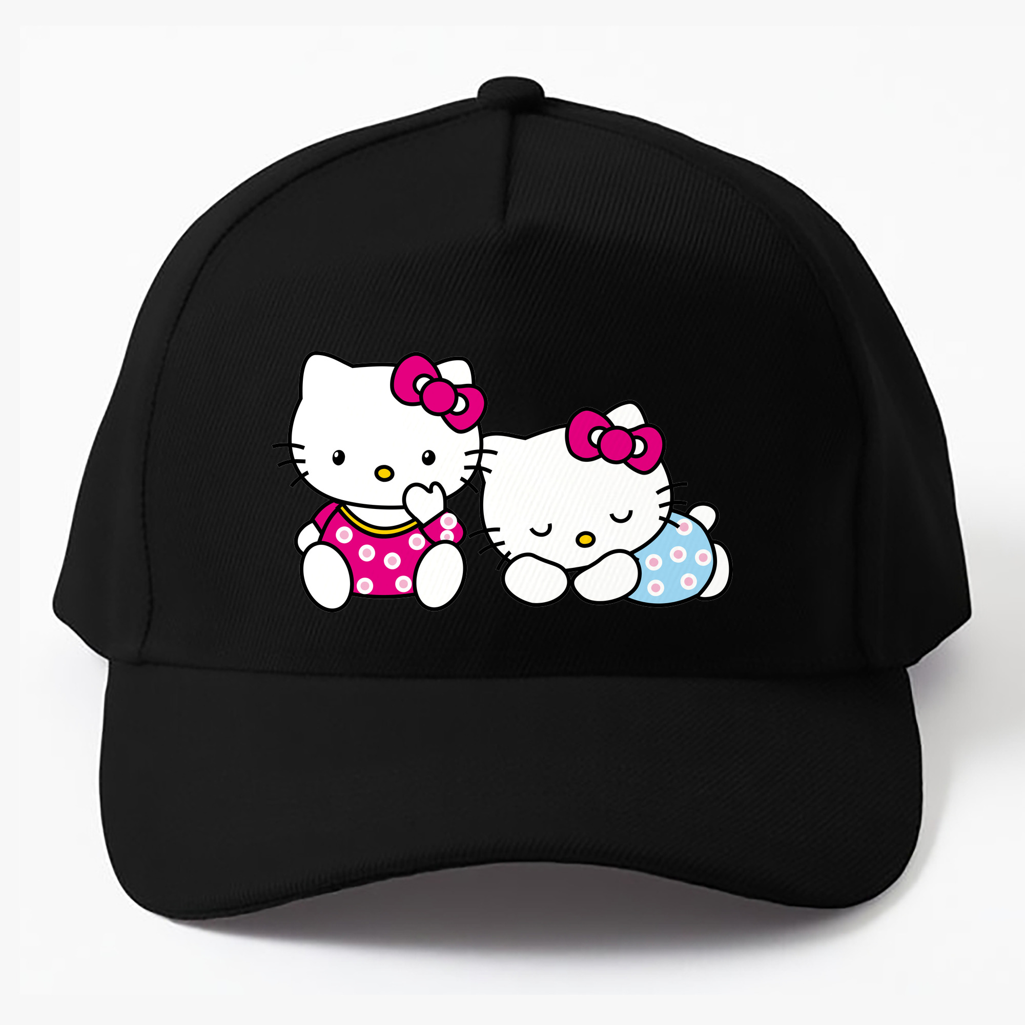 （画像用） Hello Kitty ハローキティ ベースボールキャップ 綿100％ 男女兼用 帽子 スポーツ