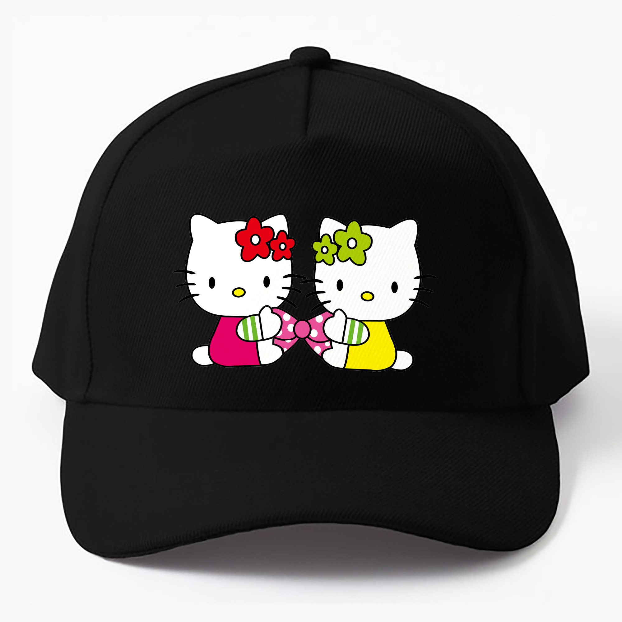 （画像用） Hello Kitty ハローキティ ベースボールキャップ 綿100％ 男女兼用 帽子 スポーツ