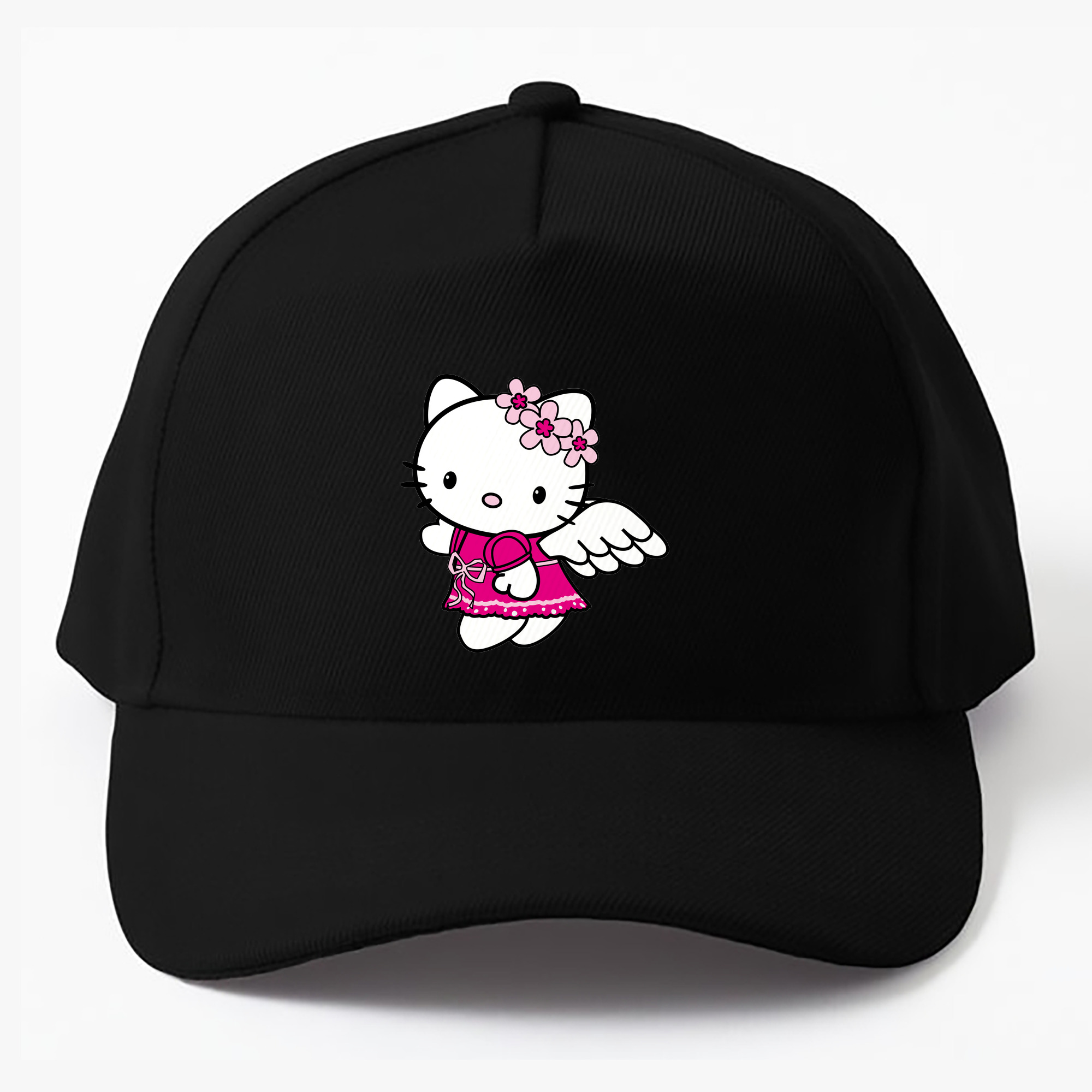 （画像用） Hello Kitty ハローキティ ベースボールキャップ 綿100％ 男女兼用 帽子 スポーツ