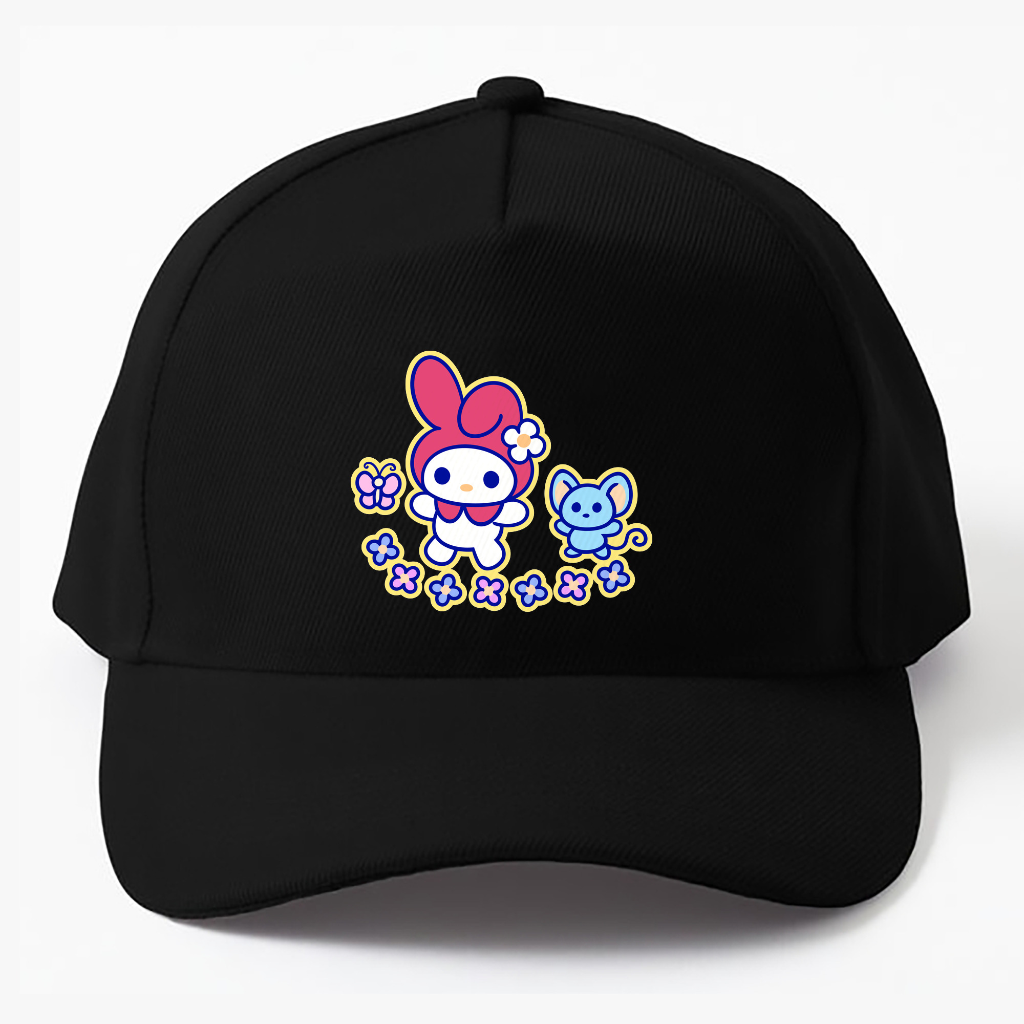 （画像用） Hello Kitty ハローキティ ベースボールキャップ 綿100％ 男女兼用 帽子 スポーツ