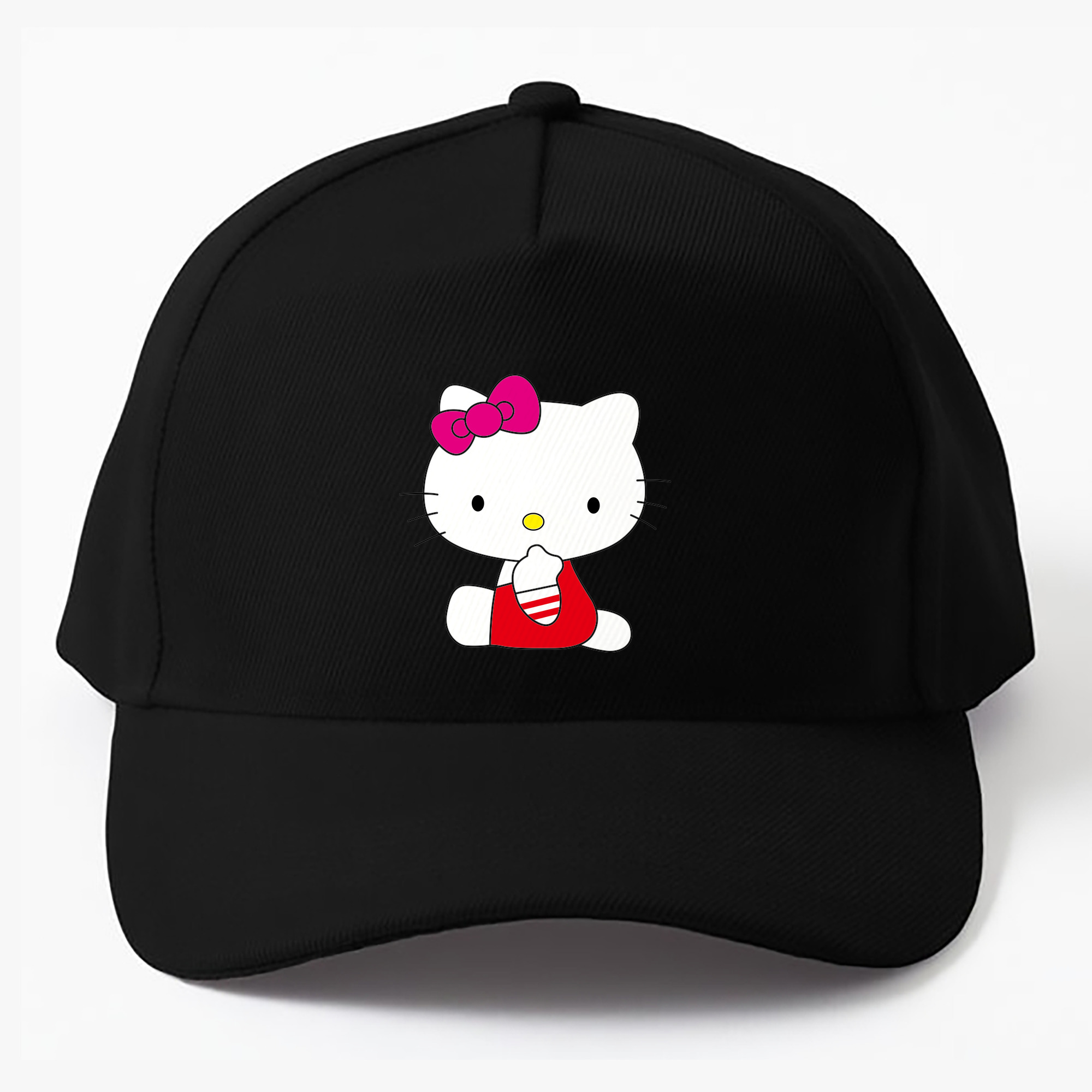 （画像用） Hello Kitty ハローキティ ベースボールキャップ 綿100％ 男女兼用 帽子 スポーツ