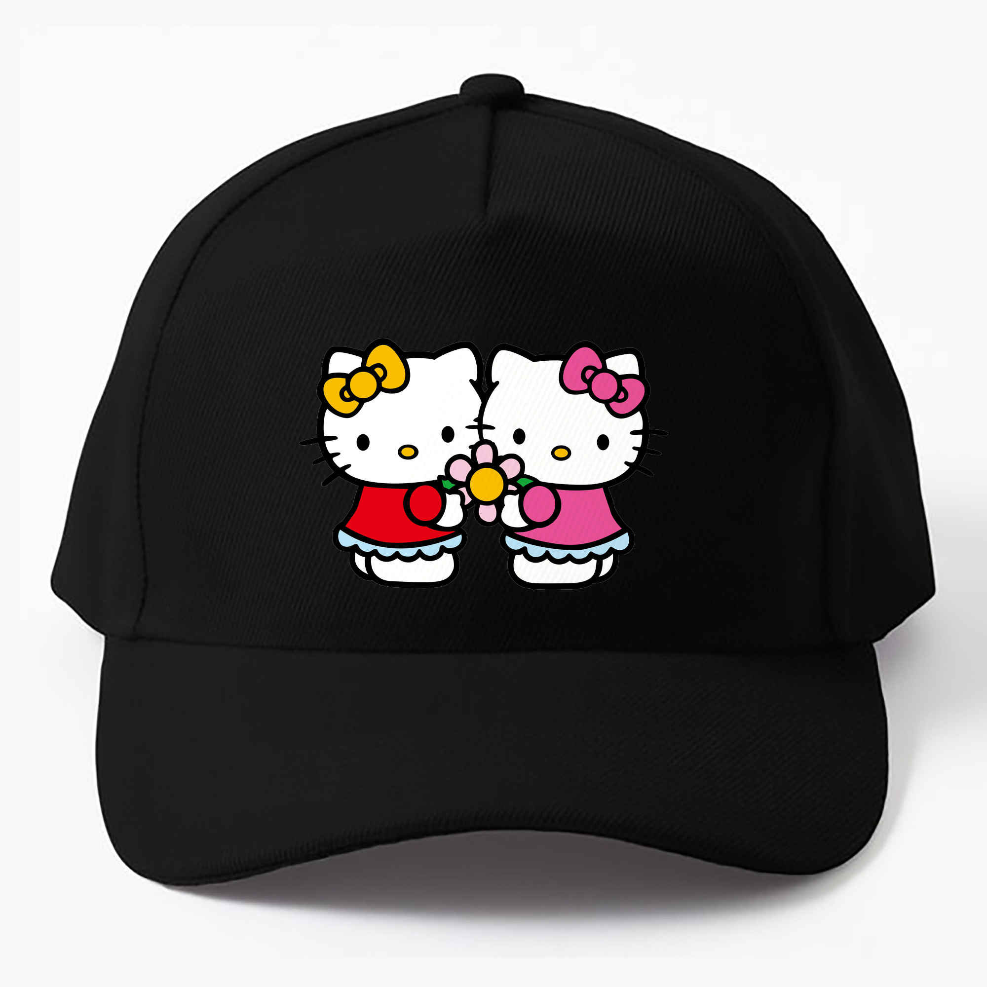 （画像用） Hello Kitty ハローキティ ベースボールキャップ 綿100％ 男女兼用 帽子 スポーツ