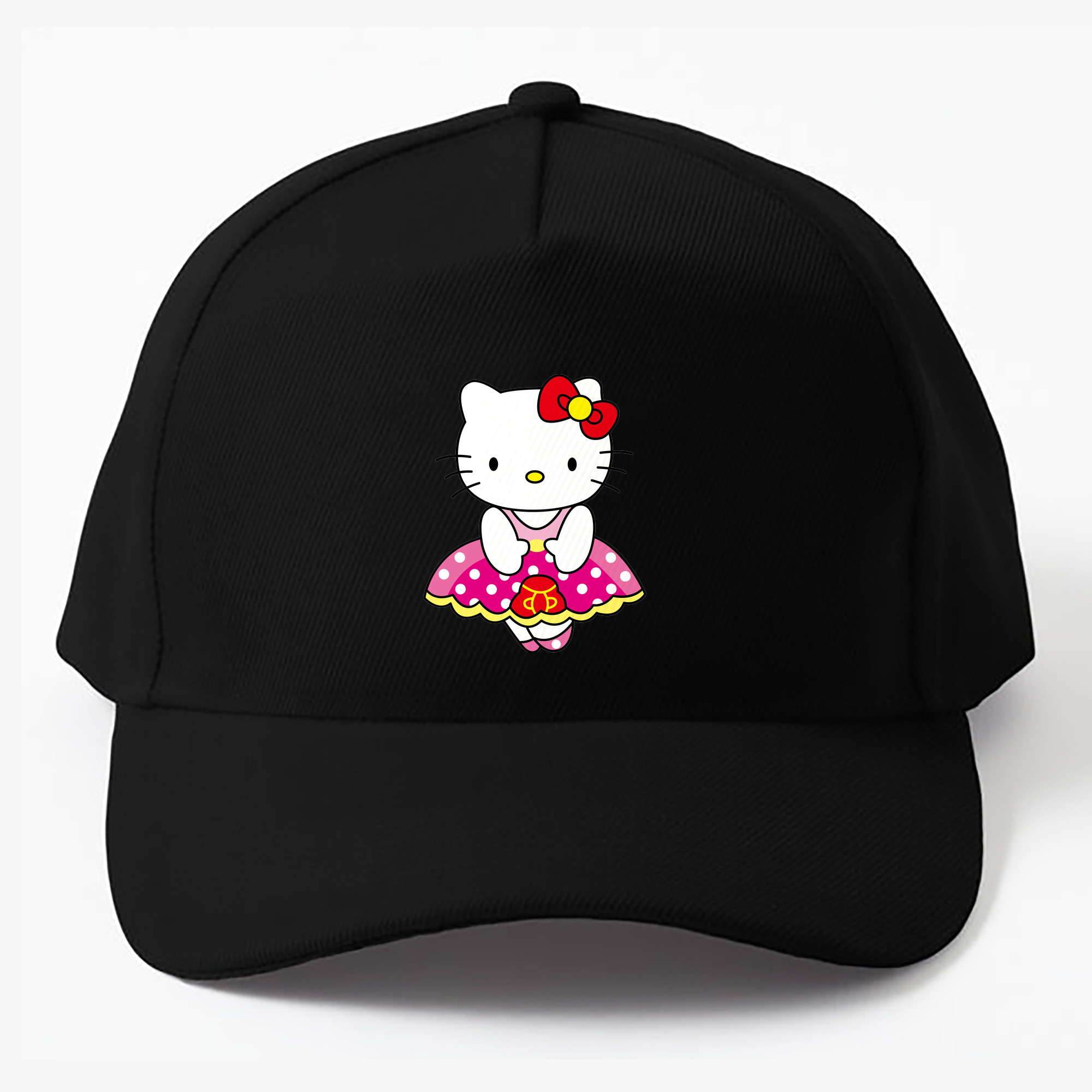 （画像用） Hello Kitty ハローキティ ベースボールキャップ 綿100％ 男女兼用 帽子 スポーツ