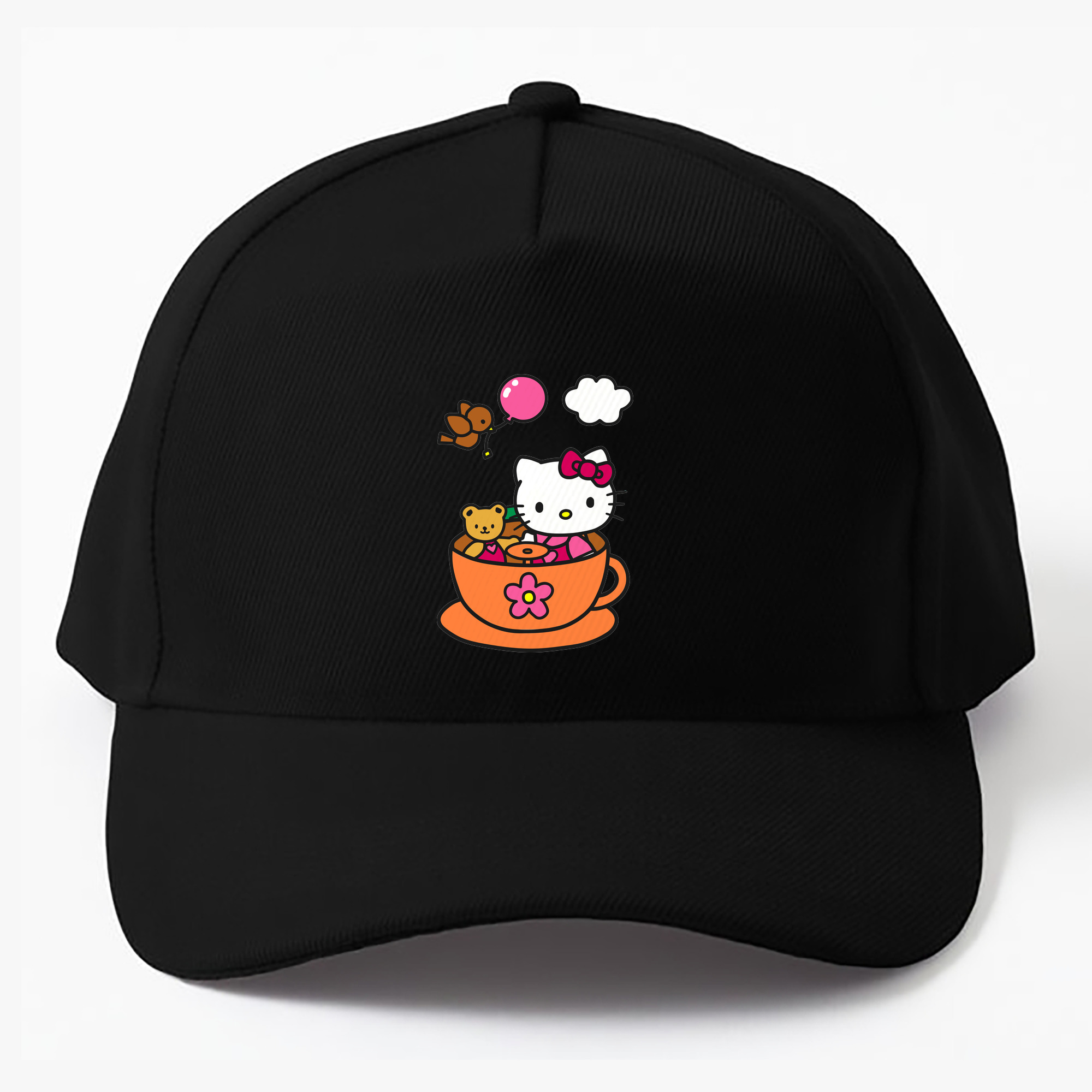 （画像用） Hello Kitty ハローキティ ベースボールキャップ 綿100％ 男女兼用 帽子 スポーツ