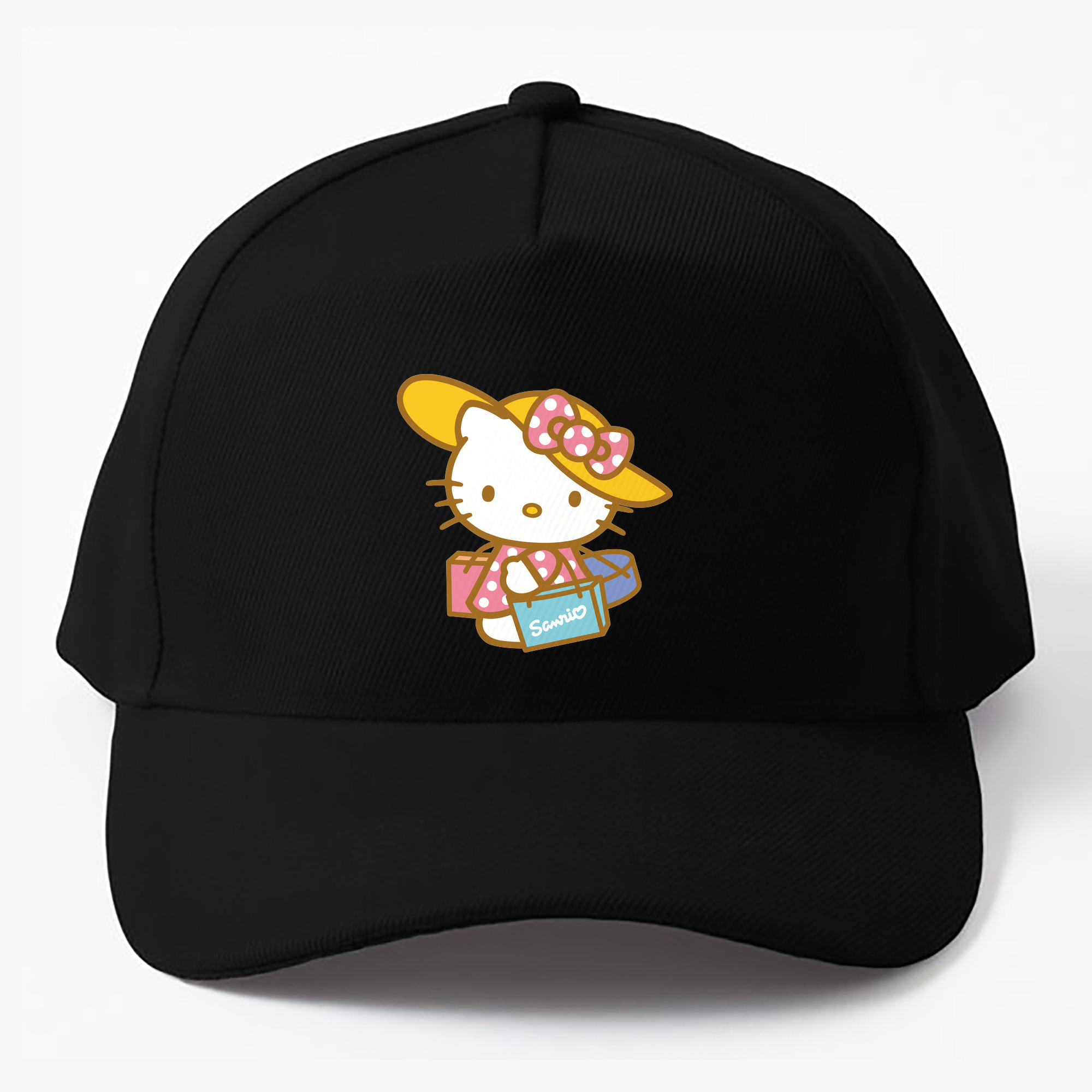 （画像用） Hello Kitty ハローキティ ベースボールキャップ 綿100％ 男女兼用 帽子 スポーツ