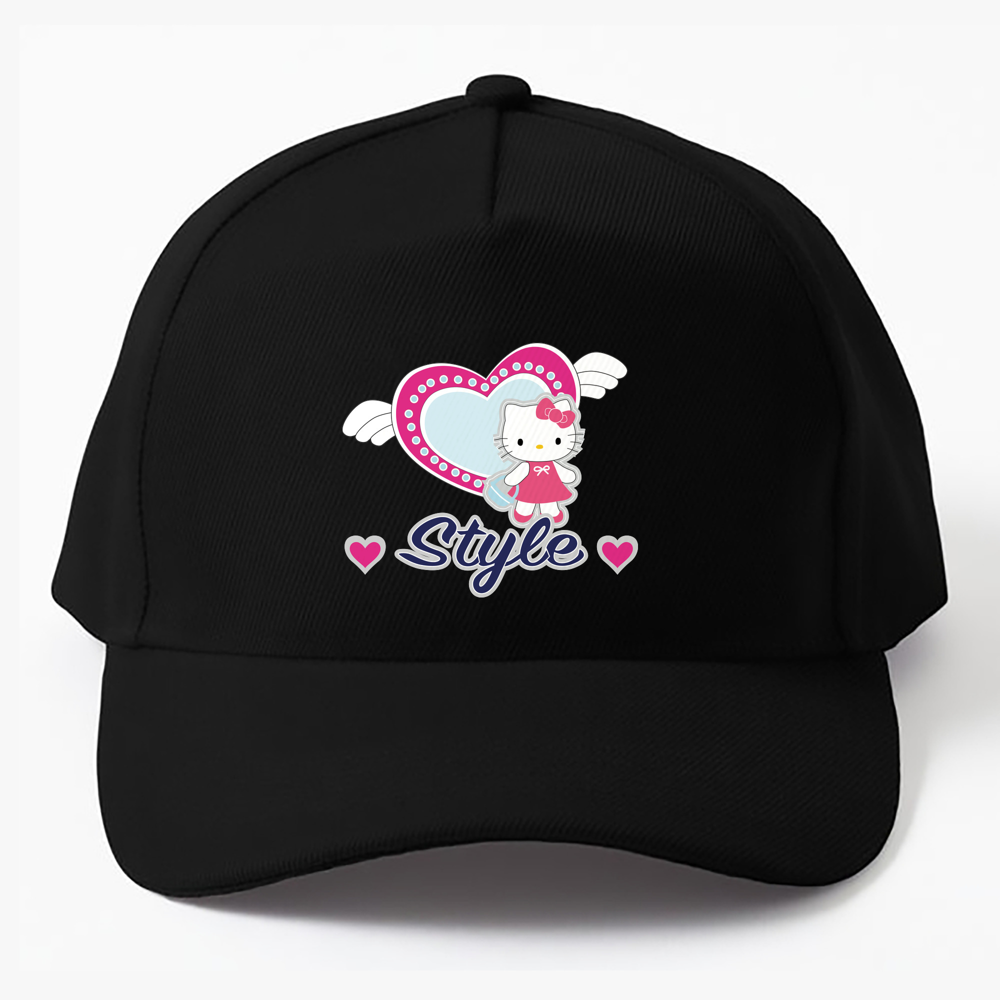 （画像用） Hello Kitty ハローキティ ベースボールキャップ 綿100％ 男女兼用 帽子 スポーツ