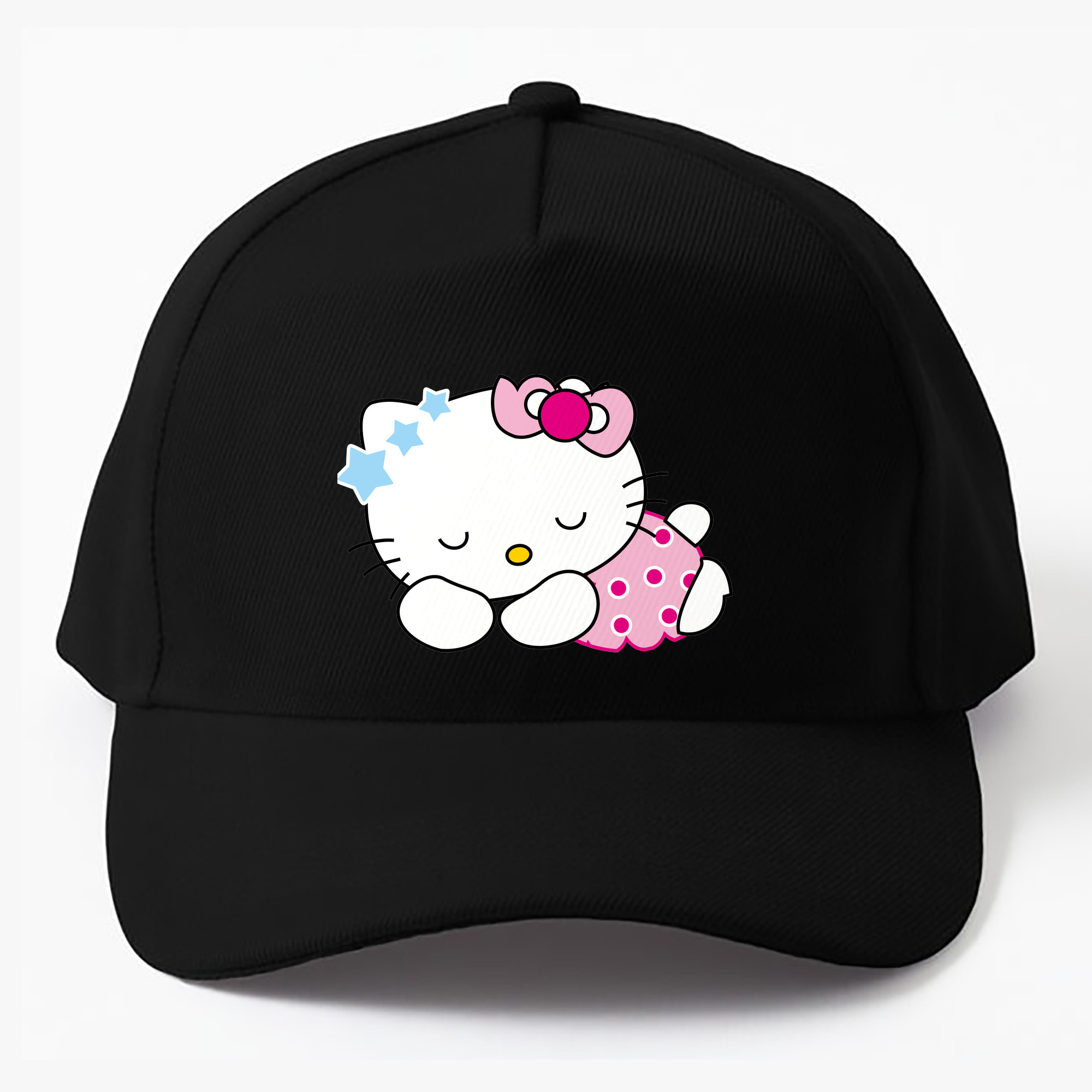（画像用） Hello Kitty ハローキティ ベースボールキャップ 綿100％ 男女兼用 帽子 スポーツ