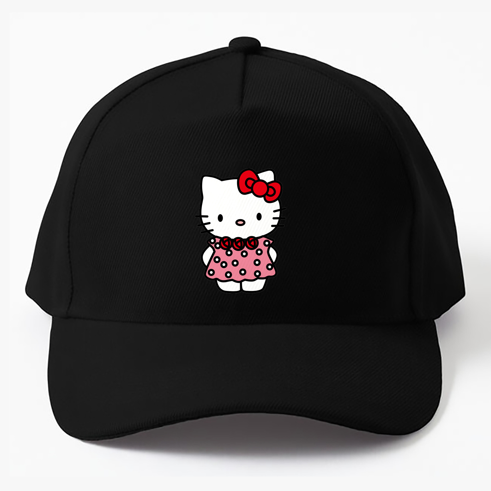 （画像用） Hello Kitty ハローキティ ベースボールキャップ 綿100％ 男女兼用 帽子 スポーツ