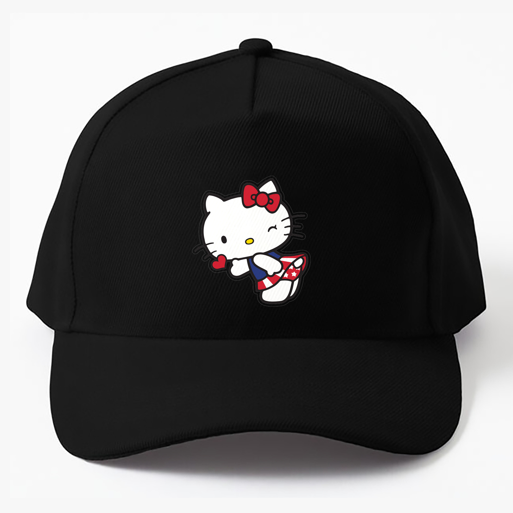 （画像用） Hello Kitty ハローキティ ベースボールキャップ 綿100％ 男女兼用 帽子 スポーツ