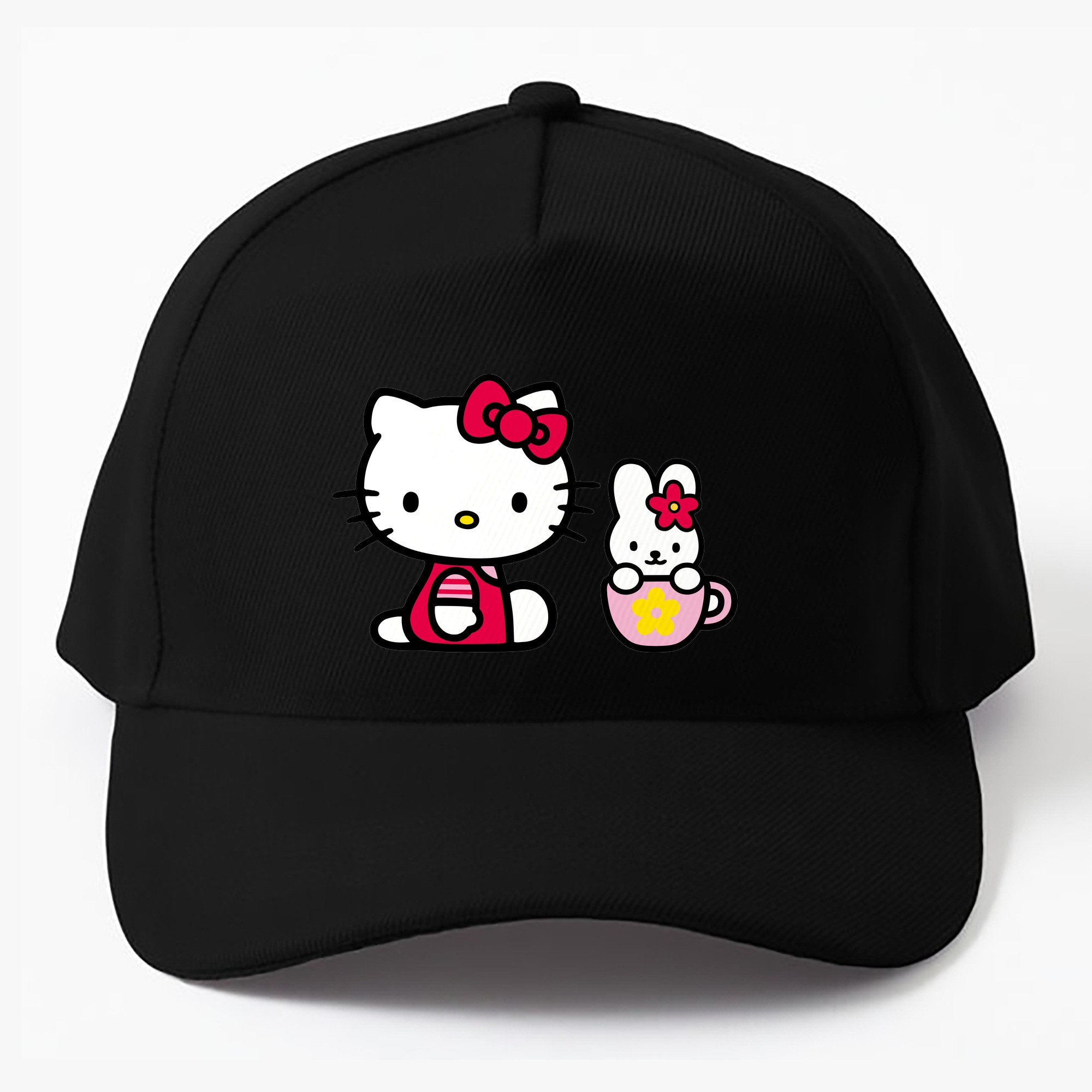 （画像用） Hello Kitty ハローキティ ベースボールキャップ 綿100％ 男女兼用 帽子 スポーツ