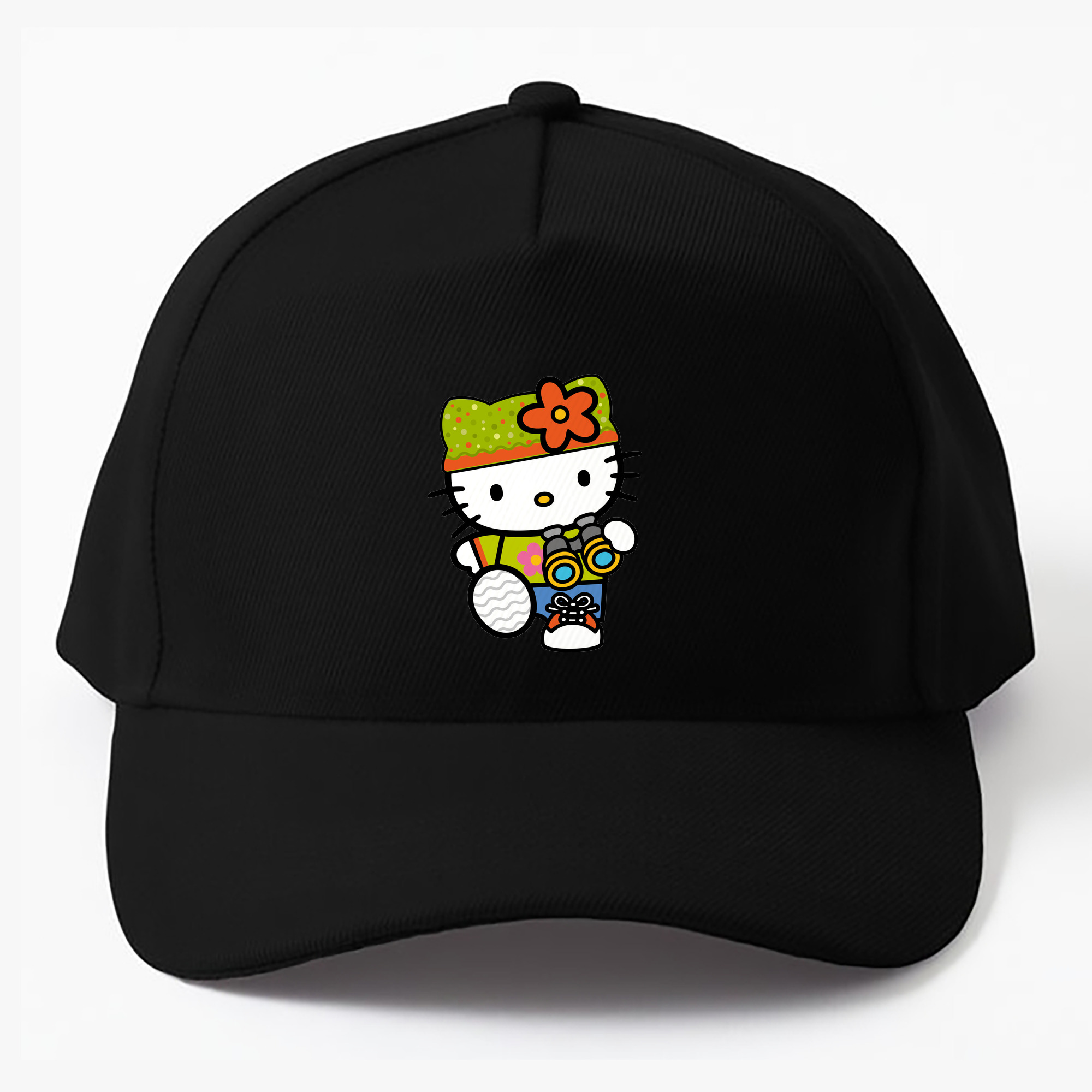 （画像用） Hello Kitty ハローキティ ベースボールキャップ 綿100％ 男女兼用 帽子 スポーツ