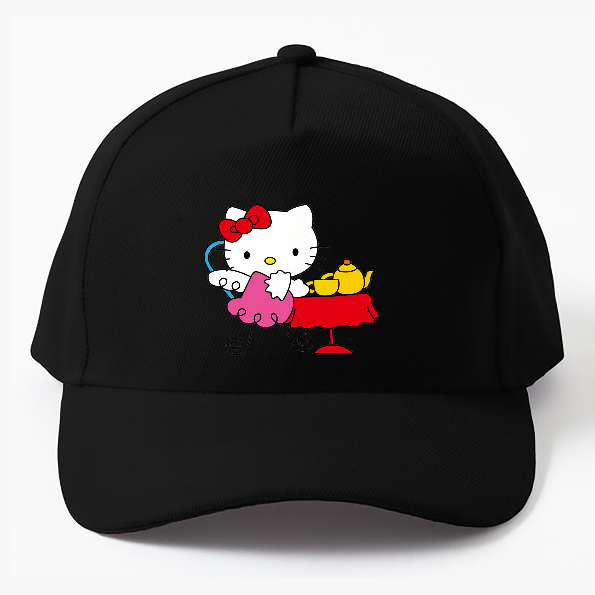 （画像用） Hello Kitty ハローキティ ベースボールキャップ 綿100％ 男女兼用 帽子 スポーツ