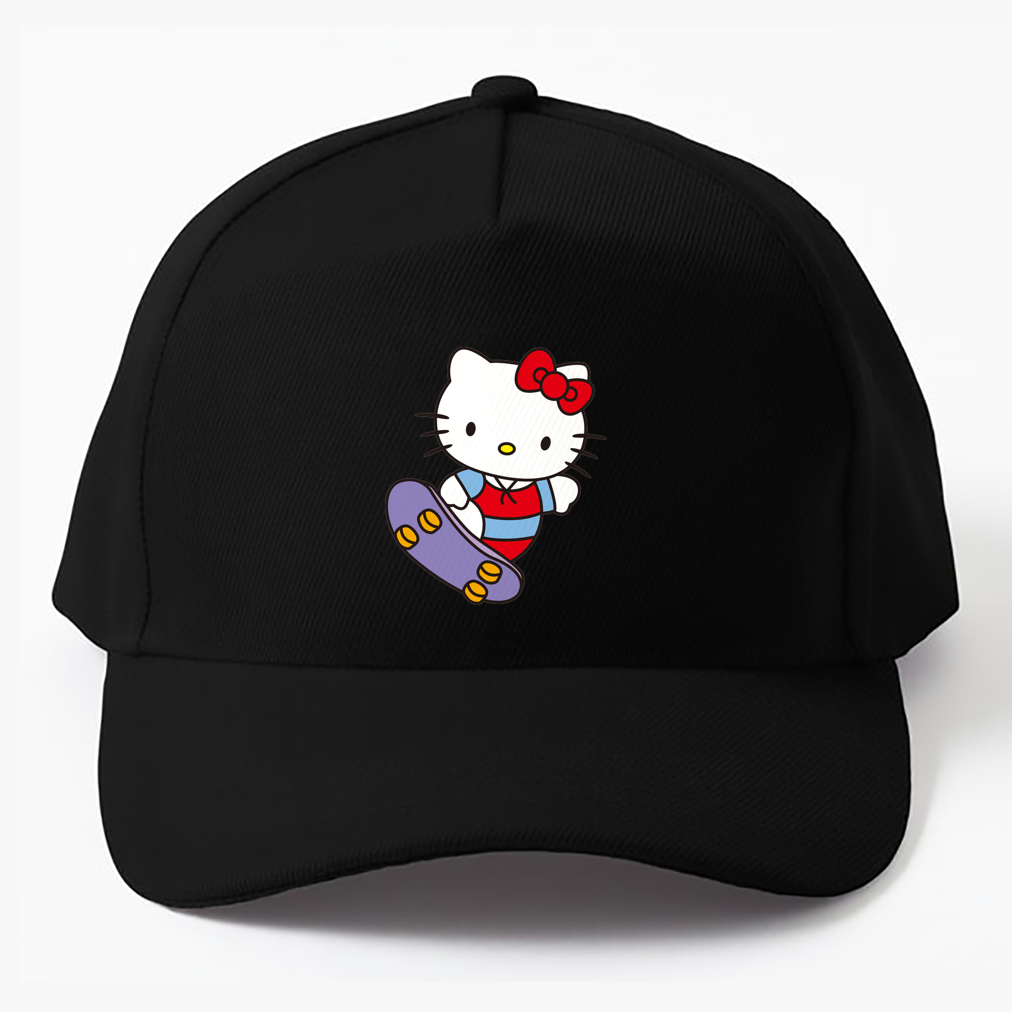 （画像用） Hello Kitty ハローキティ ベースボールキャップ 綿100％ 男女兼用 帽子 スポーツ