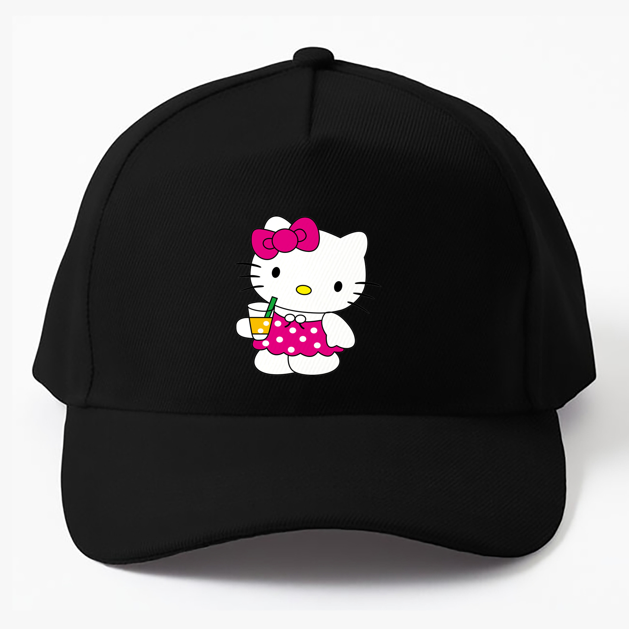 （画像用） Hello Kitty ハローキティ ベースボールキャップ 綿100％ 男女兼用 帽子 スポーツ