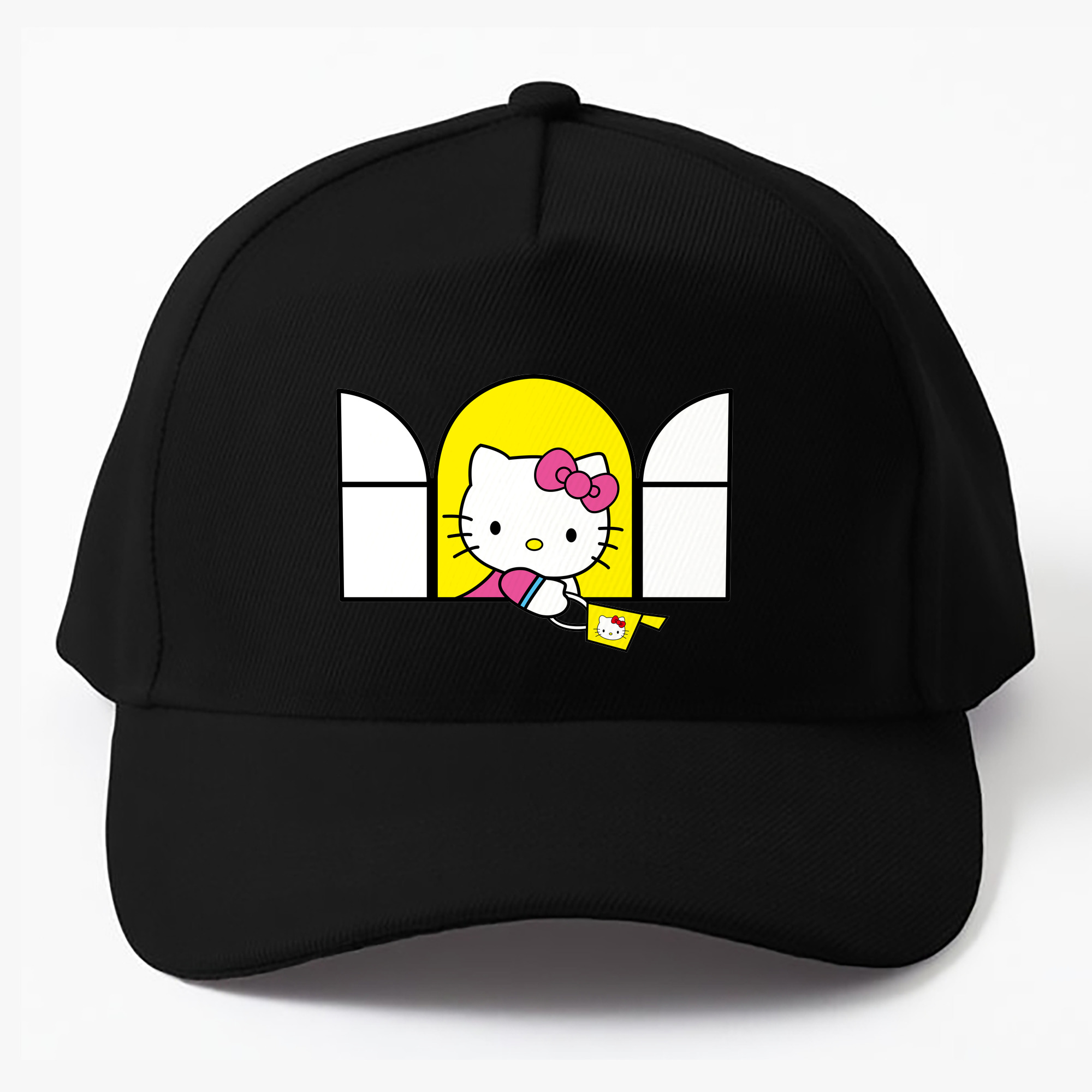 （画像用） Hello Kitty ハローキティ ベースボールキャップ 綿100％ 男女兼用 帽子 スポーツ